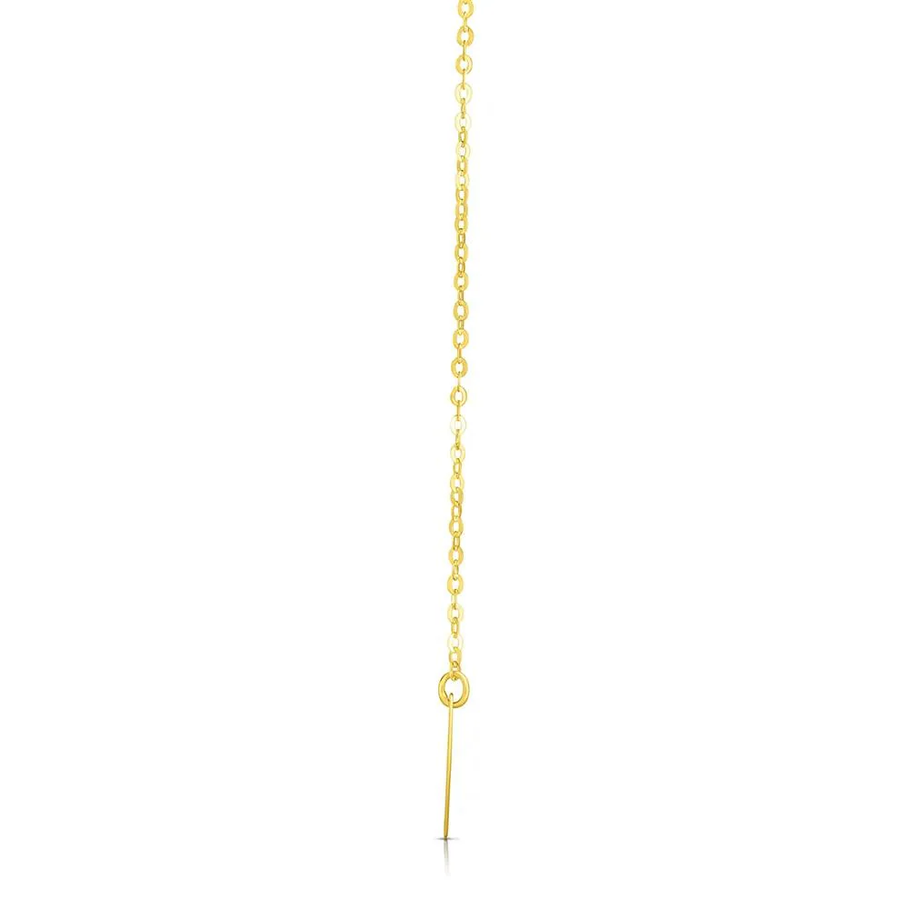 "j" Initial Necklace 14K Yellow Gold Size 18" - Image 2