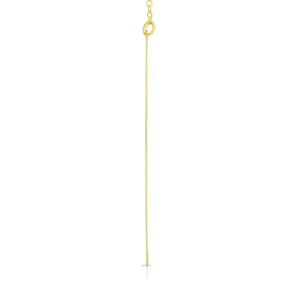 "l" Initial Necklace 14K Yellow Gold Size 18" - Image 2