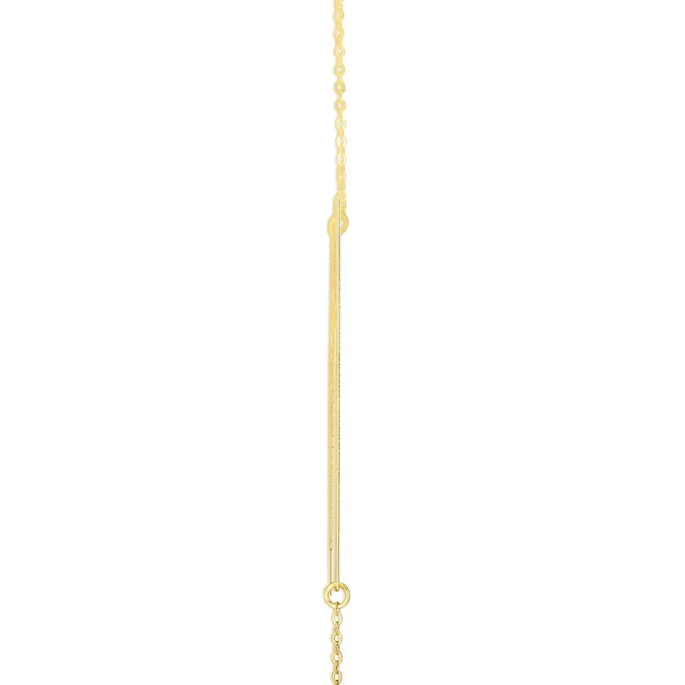 "m" Initial Necklace 14K Yellow Gold Size 18" - Image 2