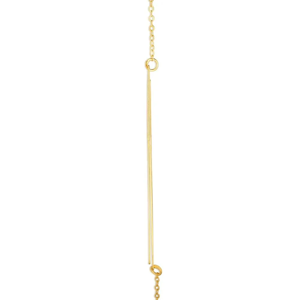 "n" Initial Necklace 14K Yellow Gold Size 18" - Image 2