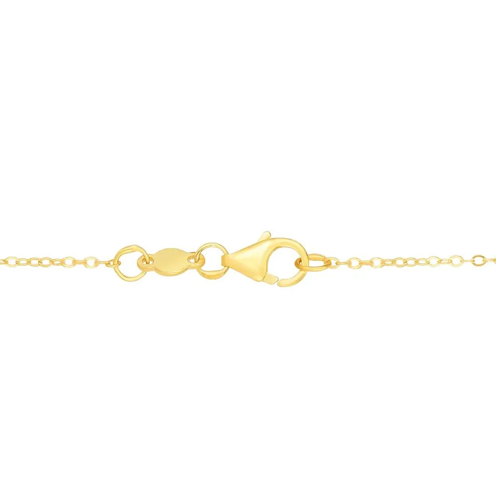 "n" Initial Necklace 14K Yellow Gold Size 18" - Image 3