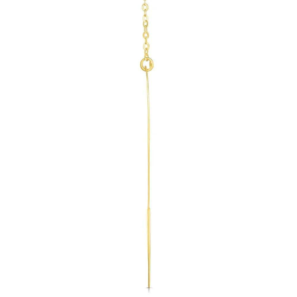 "s" Initial Necklace 14K Yellow Gold Size 18" - Image 2