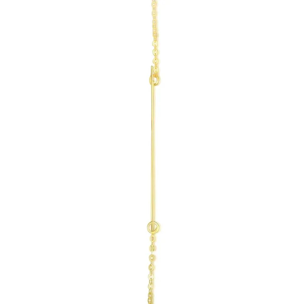 "u" Initial Necklace 14K Yellow Gold Size 18" - Image 2