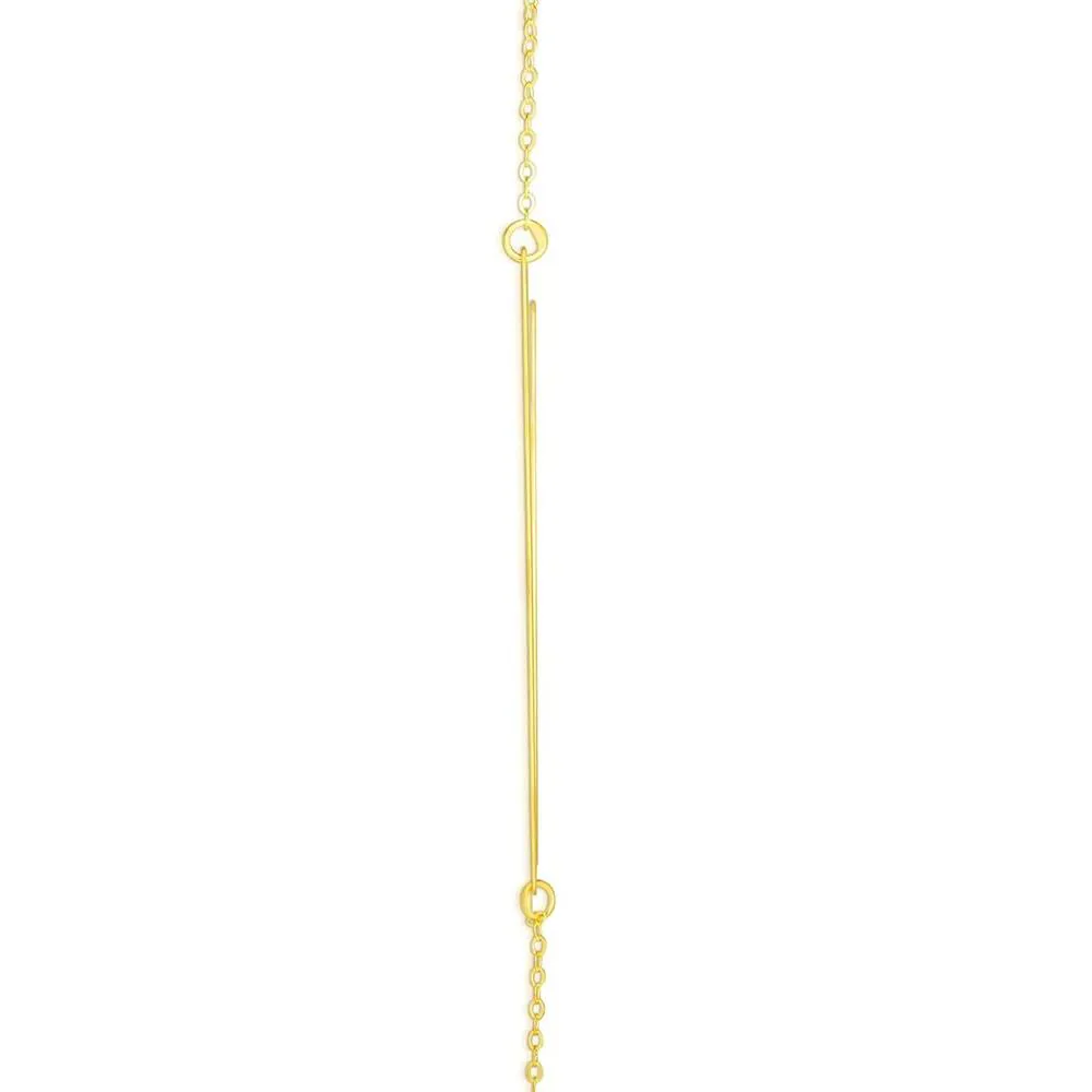 "v" Initial Necklace 14K Yellow Gold Size 18" - Image 2