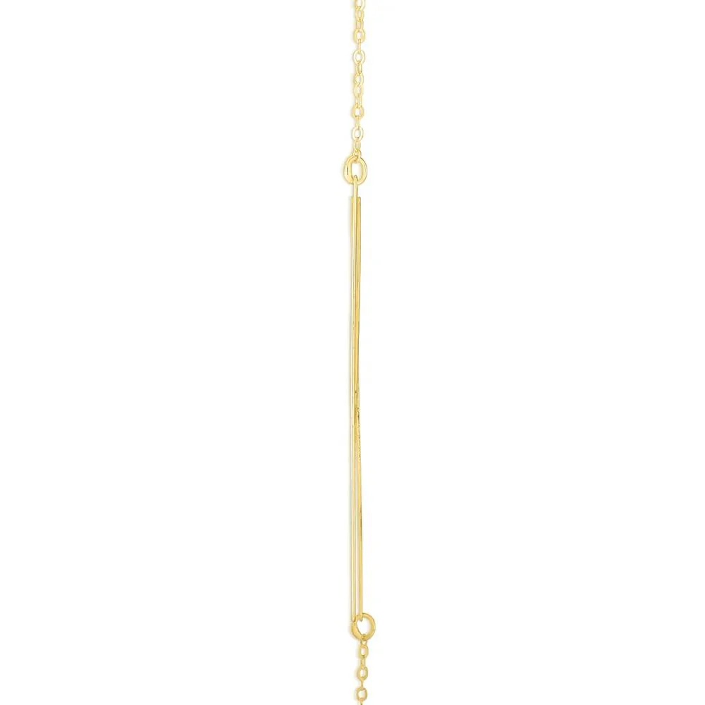 "k" Initial Necklace 14K Yellow Gold Size 18" - Image 2