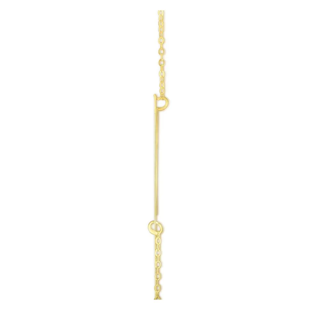 "p" Initial Necklace 14K Yellow Gold Size 18" - Image 2
