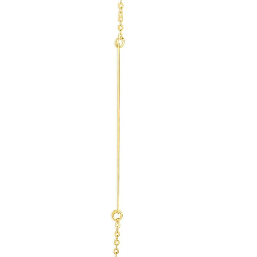 "y" Initial Necklace 14K Yellow Gold Size 18" - Image 4