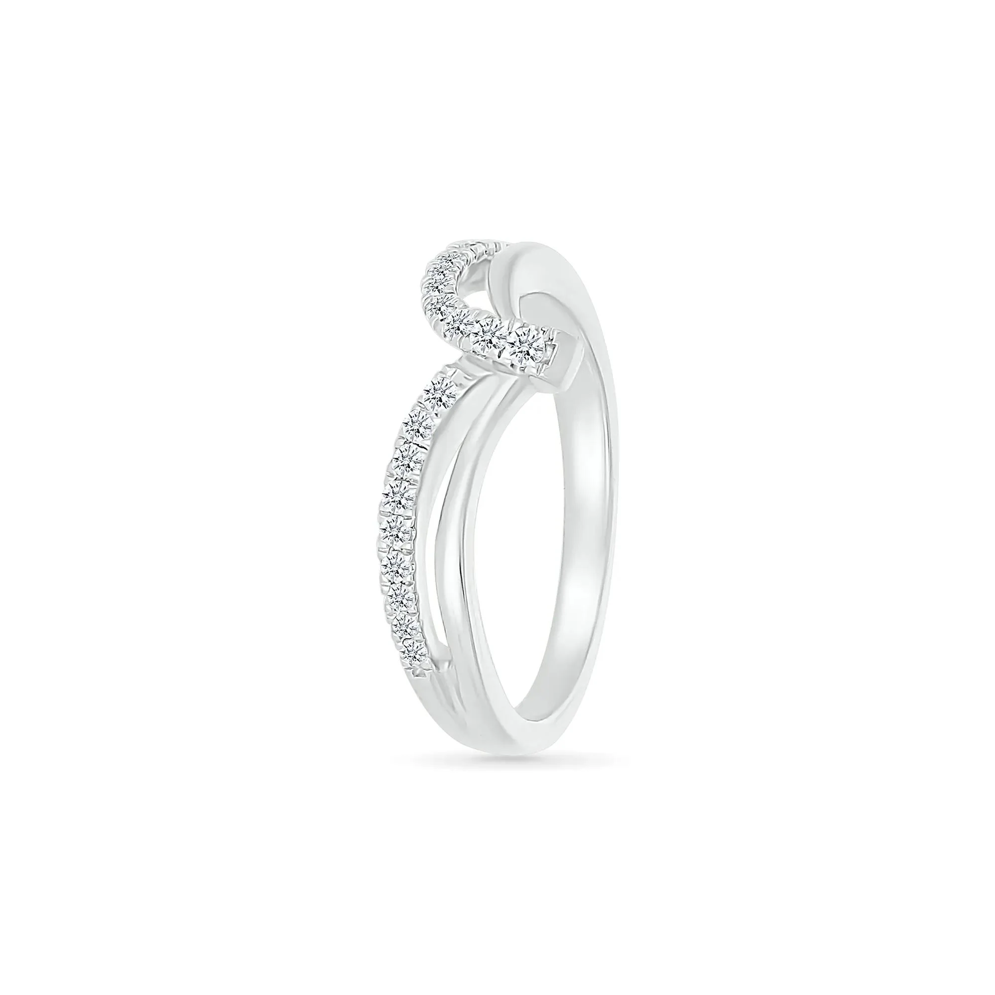 1/7 CT. Tw. Diamond Ring .925 Sterling Silver Round Brilliant Cut White Size 6 - Image 4