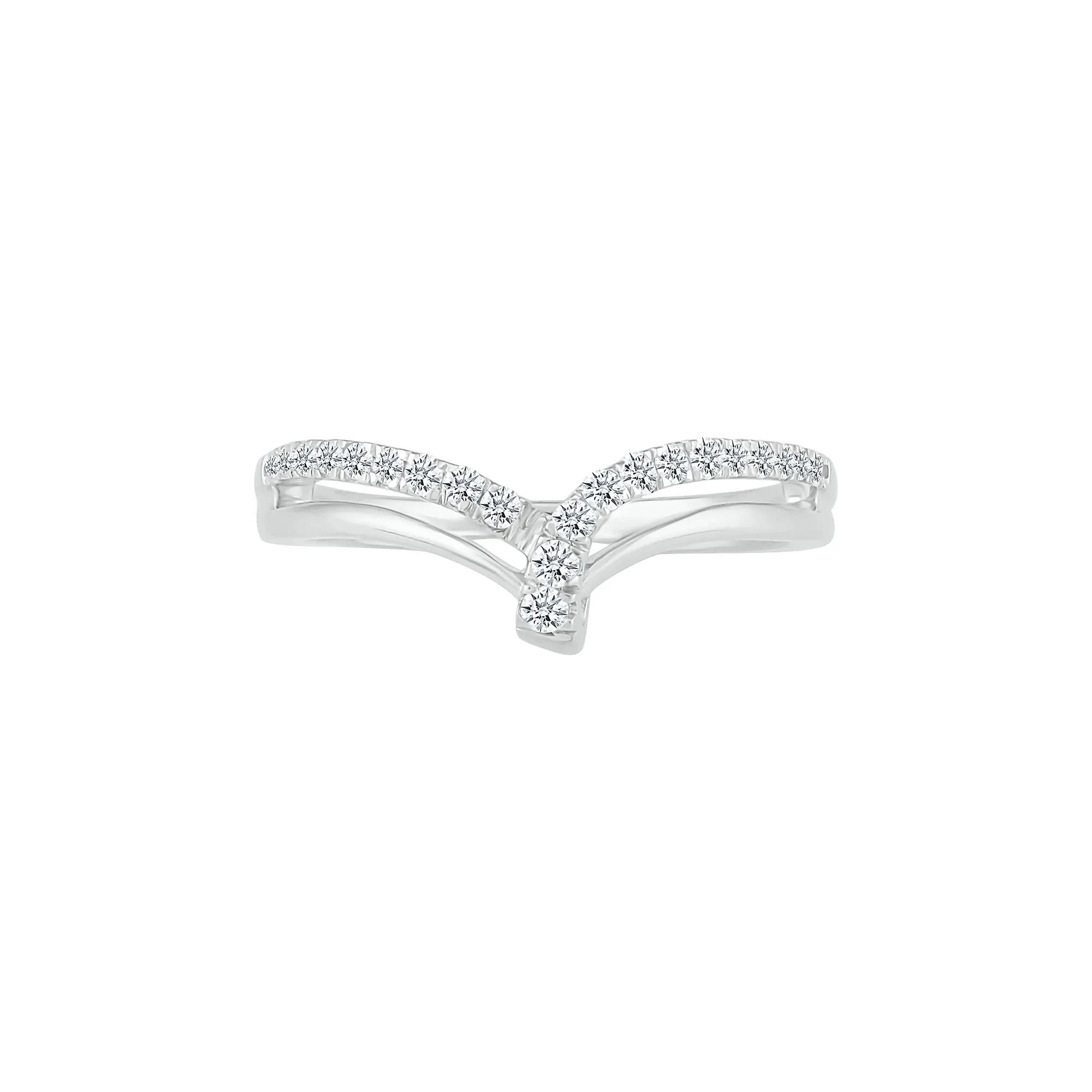 1/7 CT. Tw. Diamond Ring .925 Sterling Silver Round Brilliant Cut White Size 8 - Image 5