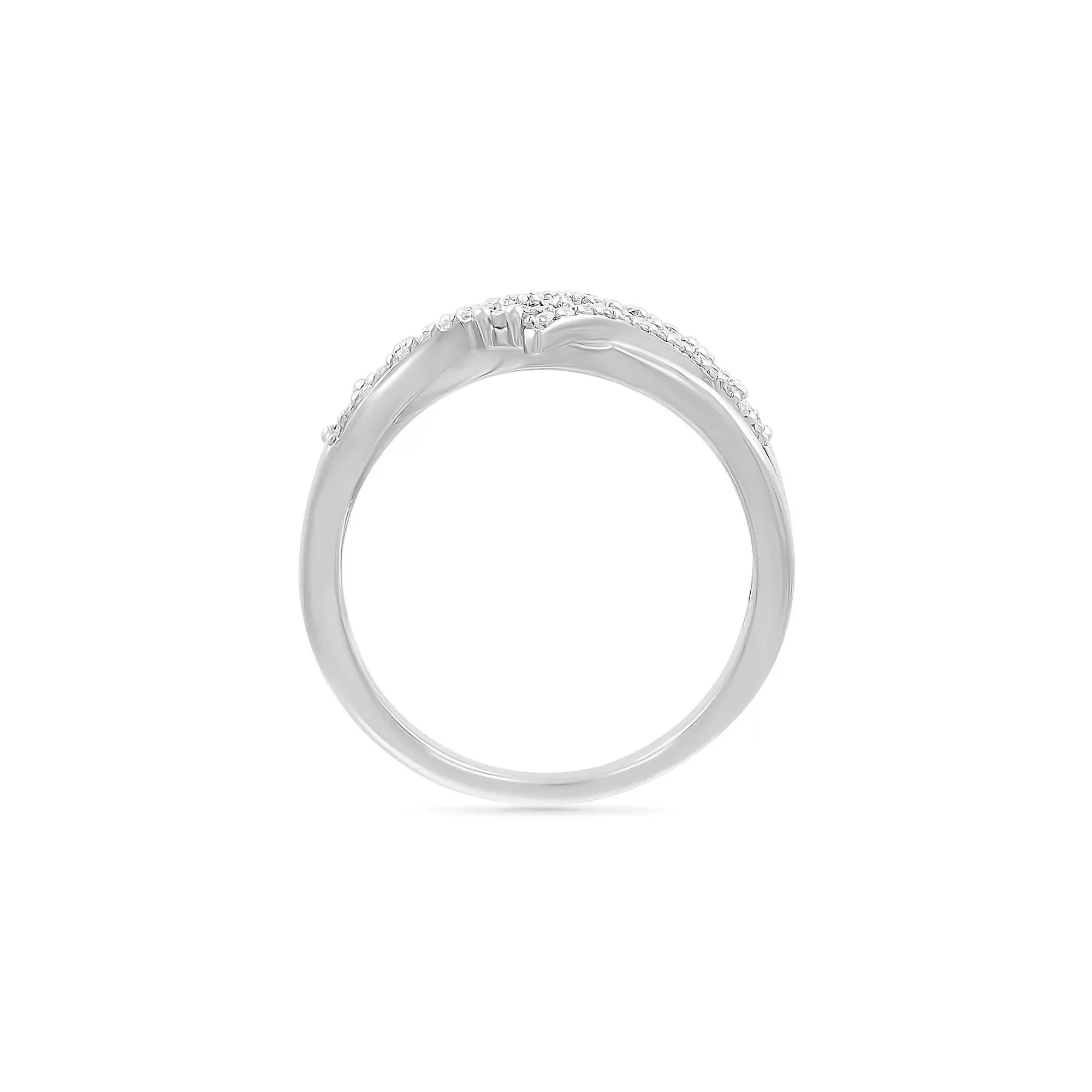 1/4 CT. Tw. Diamond Ring .925 Sterling Silver White Size 7 - Image 2