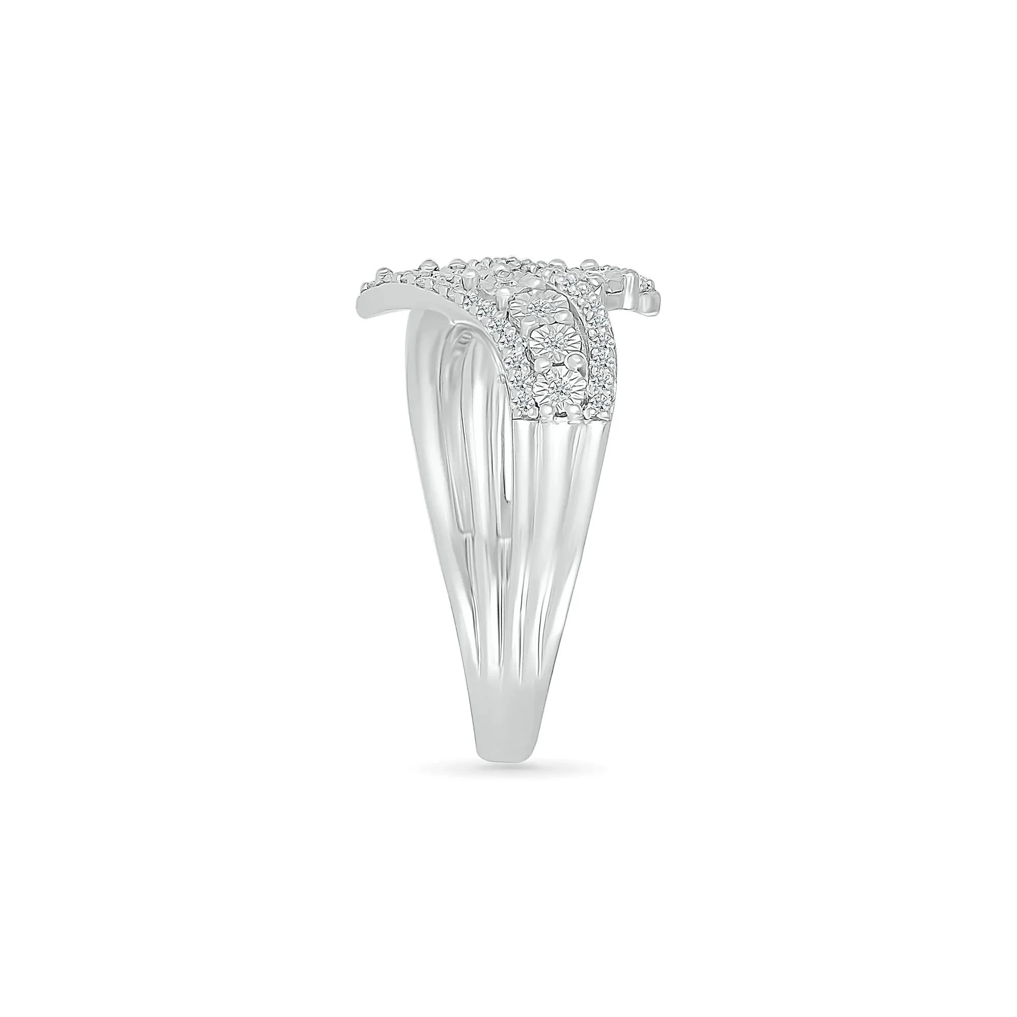 1/4 CT. Tw. Diamond Ring .925 Sterling Silver White Size 8.5 - Image 3