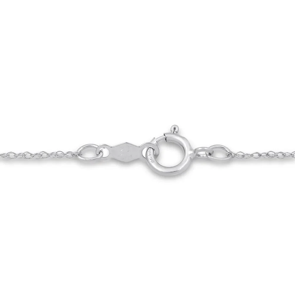 1/2 CT. Tw. Diamond Pendant Necklace 10K White Gold Size 18" - Image 2