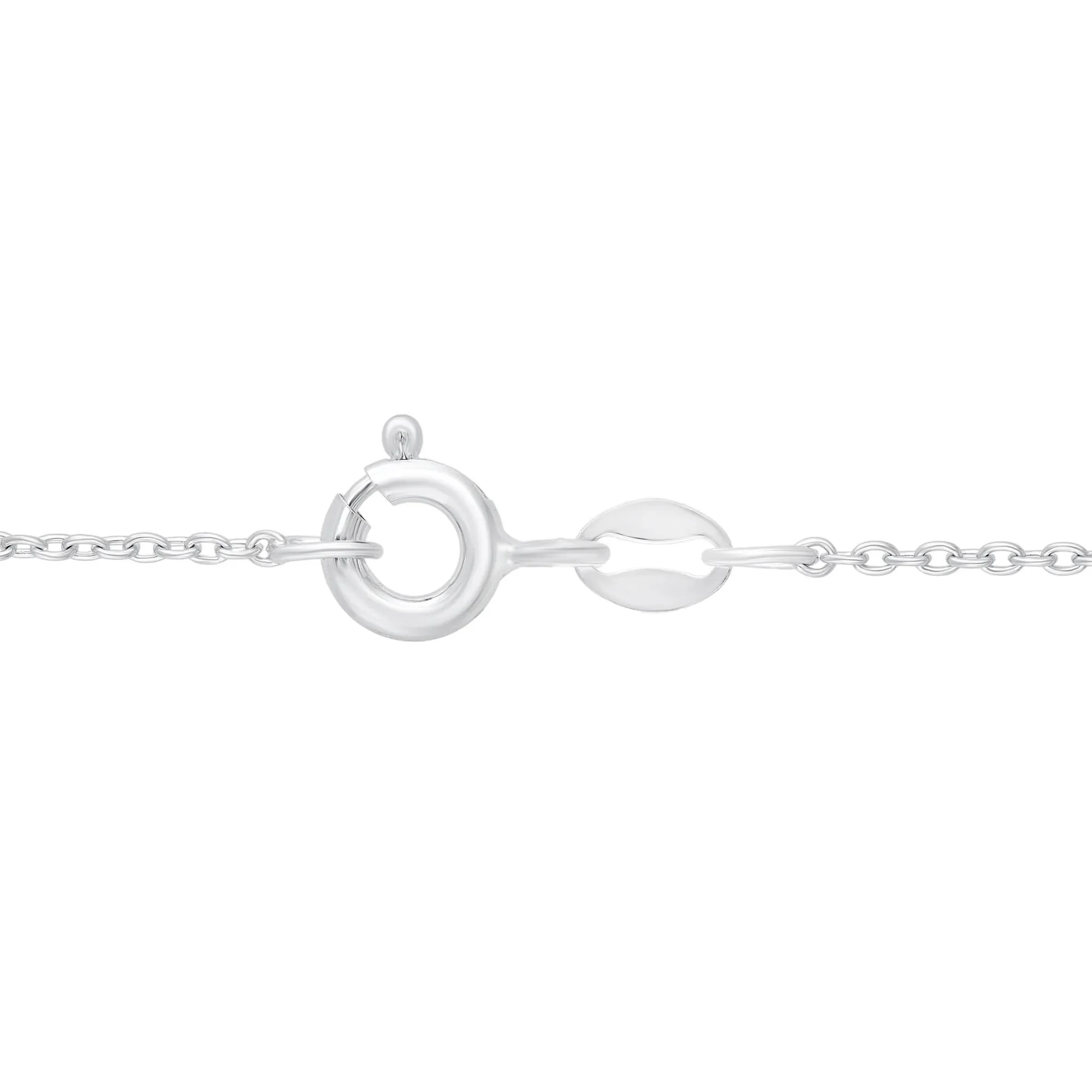 Floral Diamond Necklace .925 Sterling Silver and 10K Rose Gold (1/4 CT.tw.) White Size 18" - Image 3