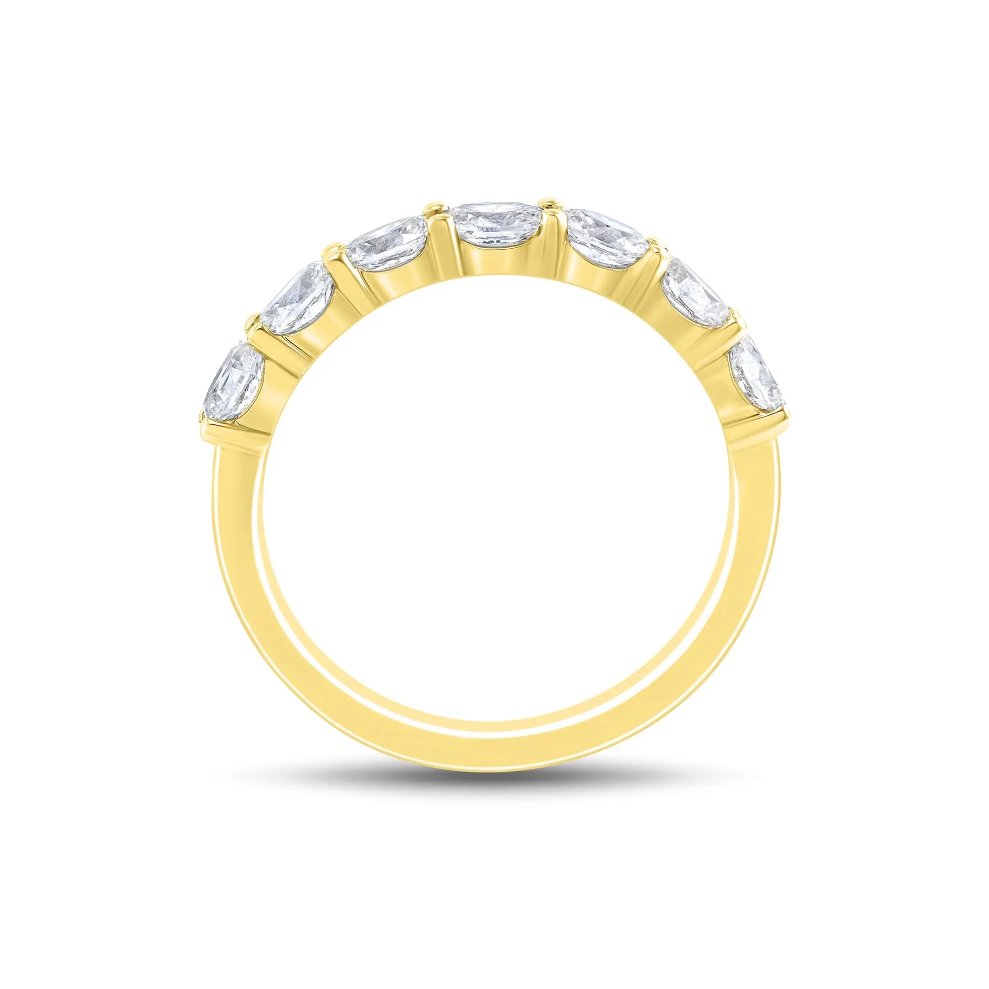 1 CT. Tw. Diamond Band Ring 10K Yellow Gold Size 7 1mm - Image 2