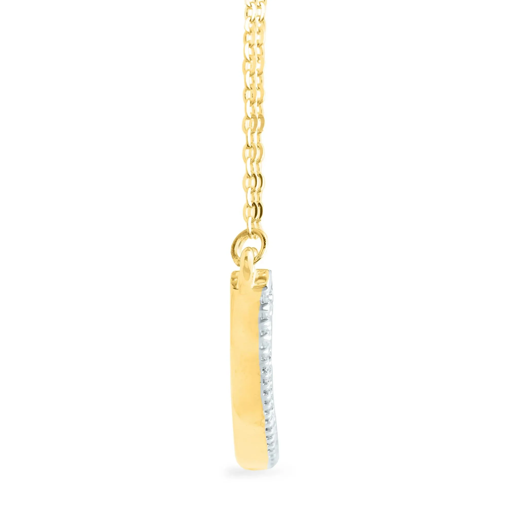 1/4 CT. Tw. Diamond Necklace 14K Yellow Gold Size 16.25" - Image 2