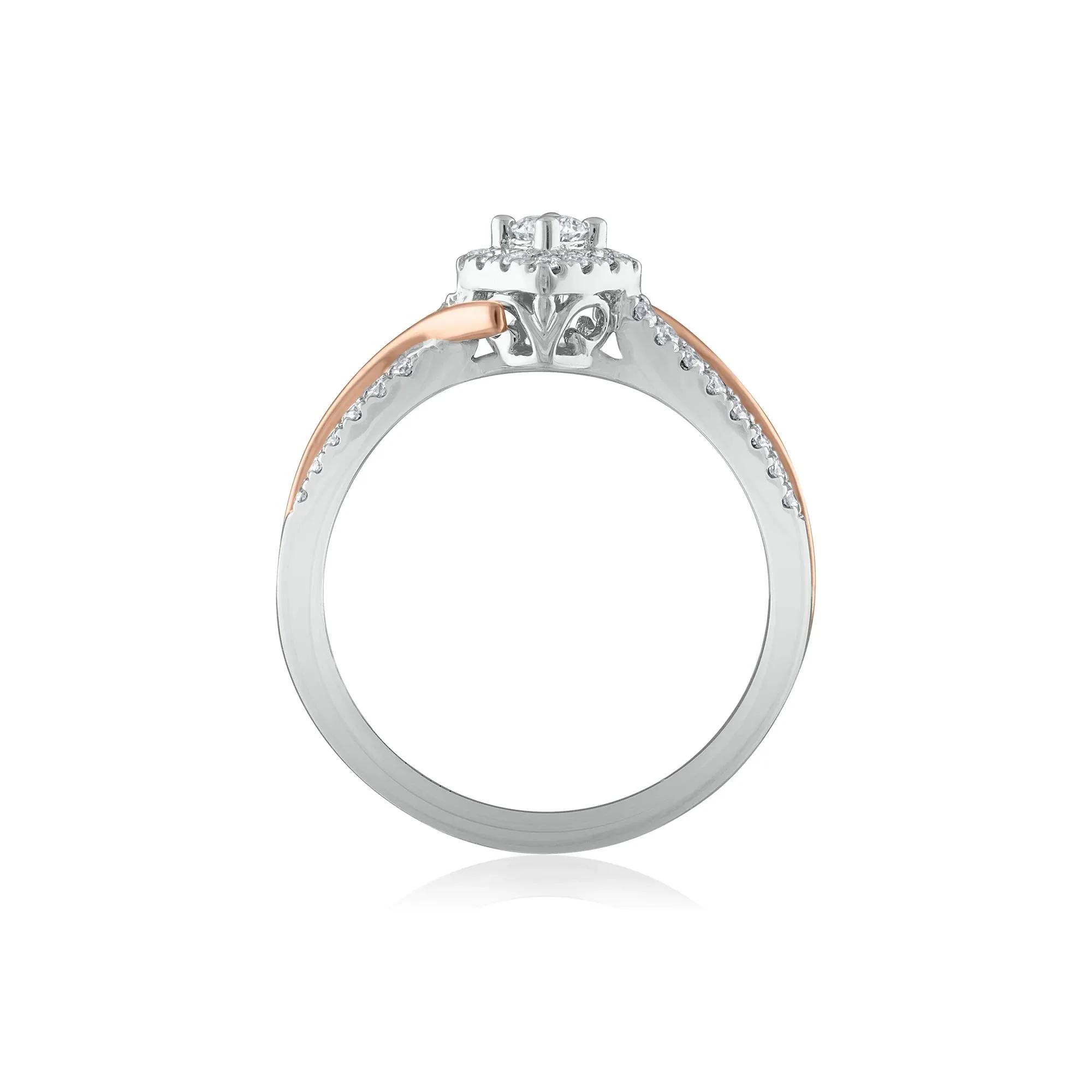 1/3 CT. Tw. Diamond Promise Ring 14K White Gold Round Brilliant Cut Size 6 2mm - Image 2