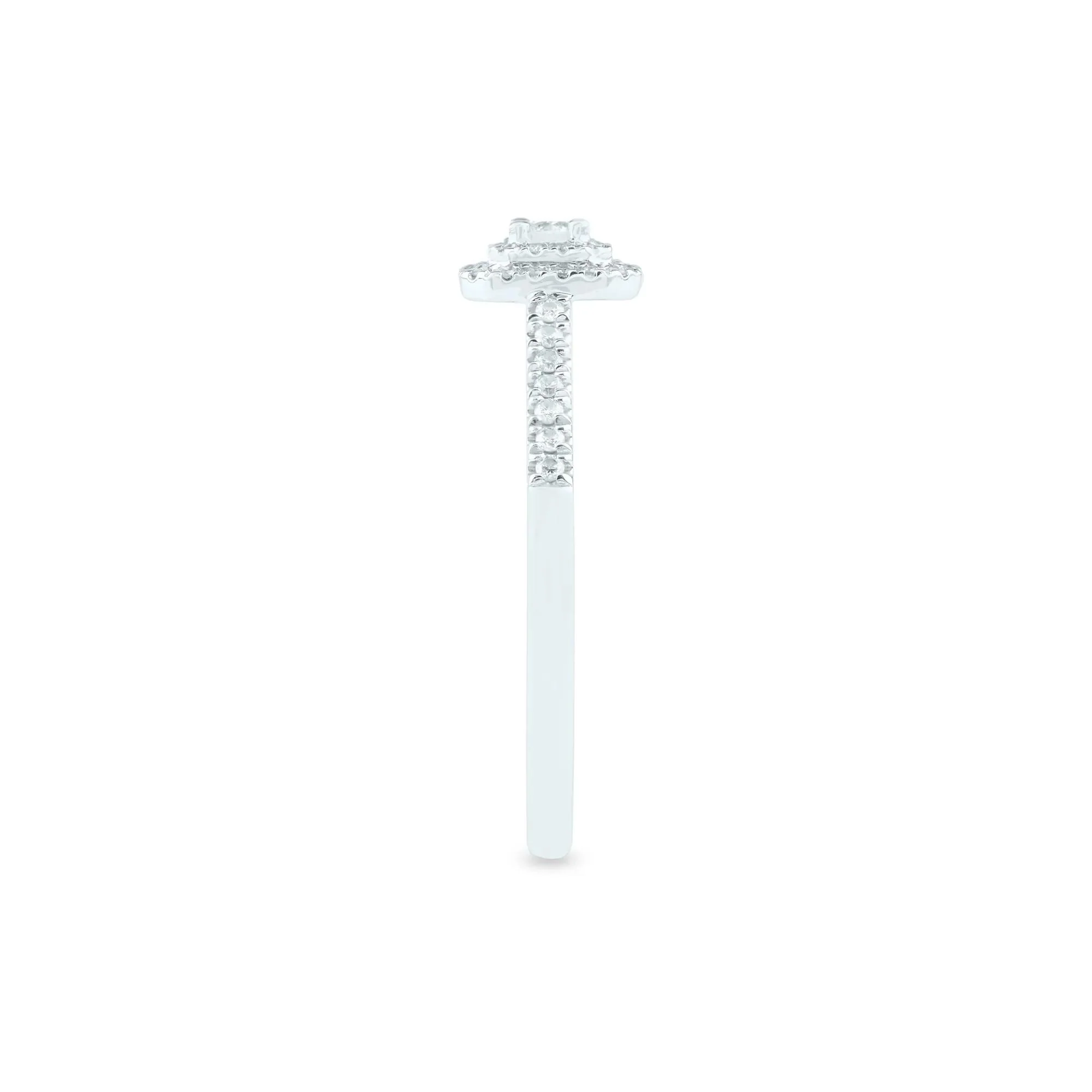 1/4 CT. Tw. Diamond Promise Ring 14K White Gold Round Brilliant Cut Size 8.5 1mm - Image 3