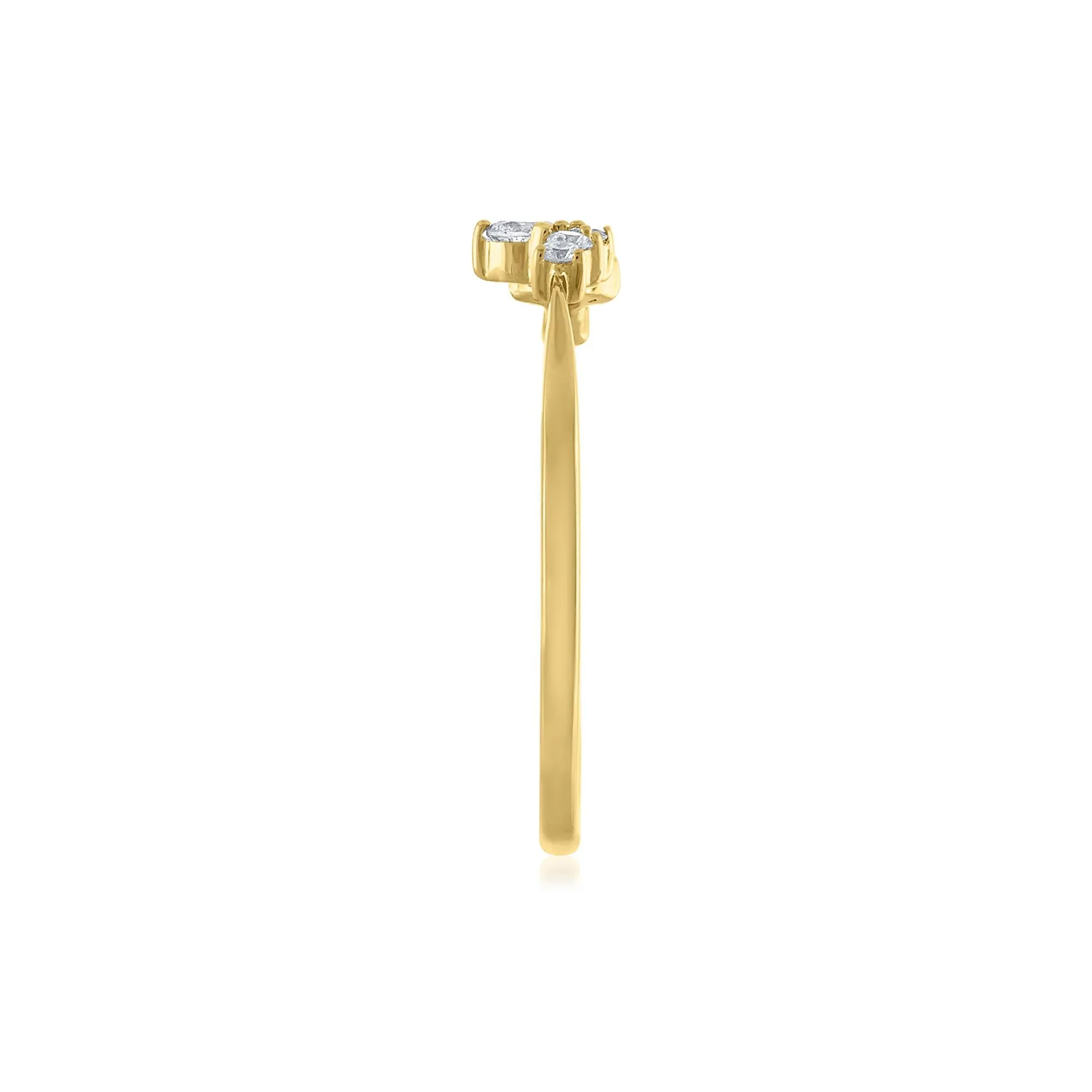 1/7 CT. Tw. Diamond Ring 14K Yellow Gold Size 6 - Image 3