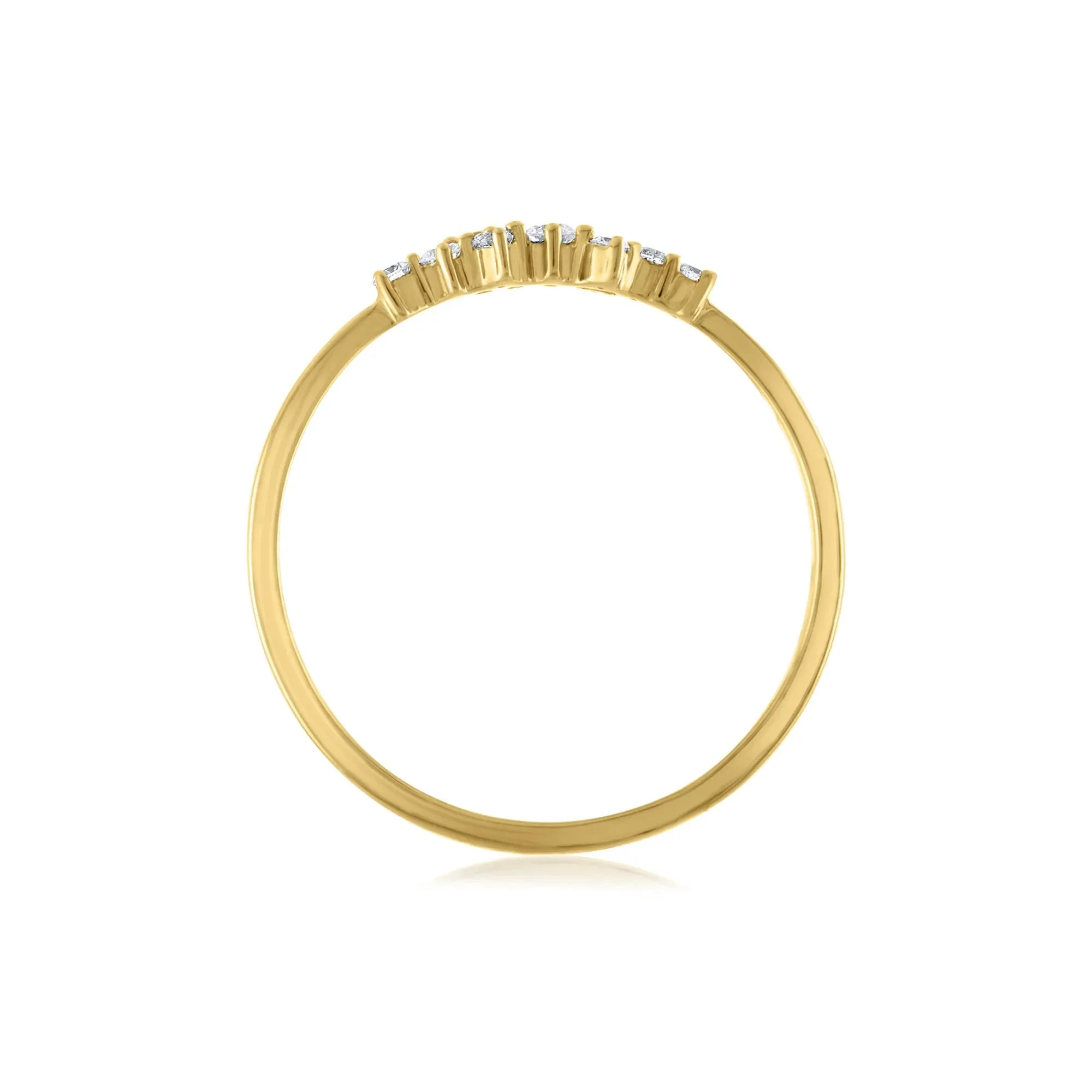 1/7 CT. Tw. Diamond Ring 14K Yellow Gold Size 7 - Image 2