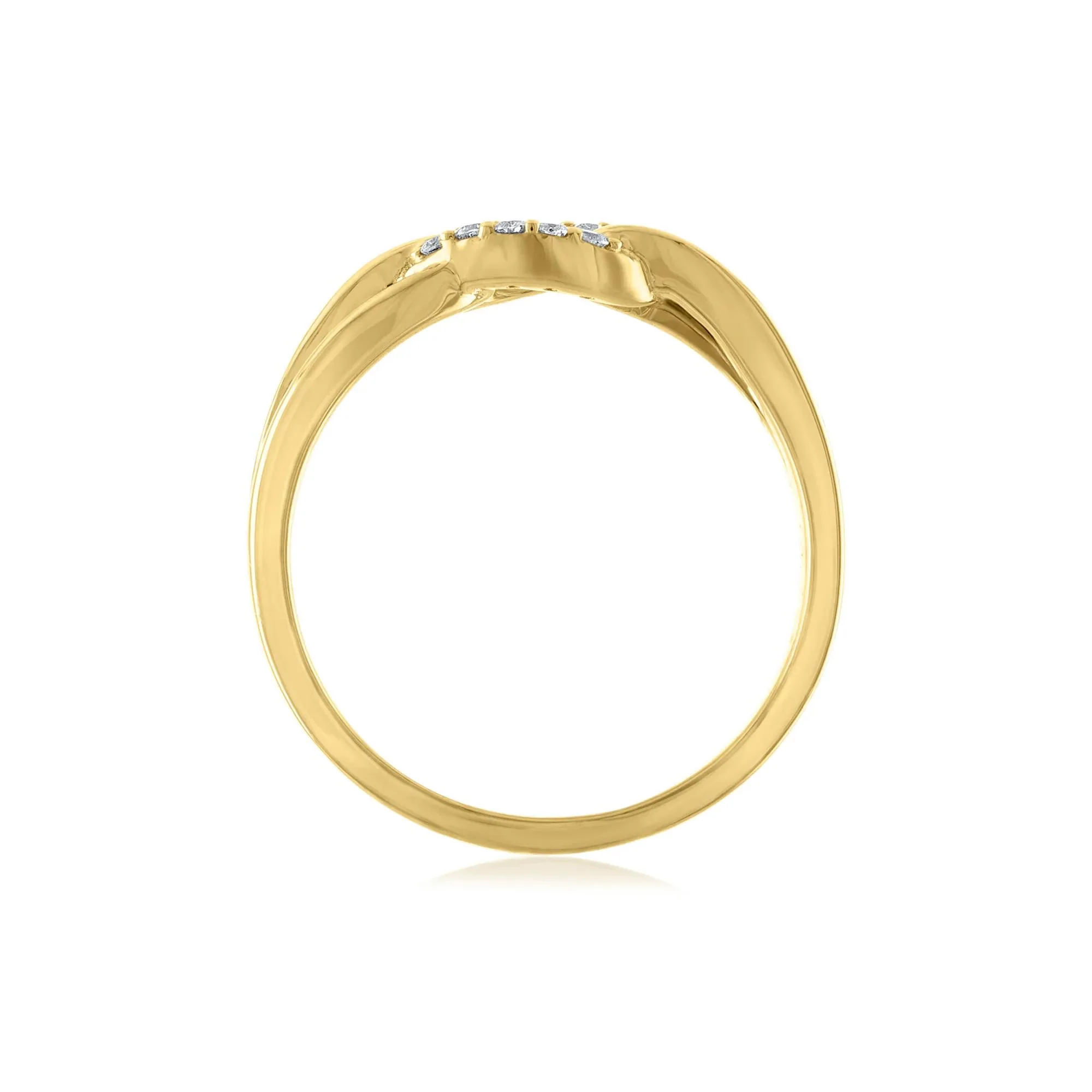Diamond Accent Ring 14K Yellow Gold Size 5.5 - Image 2