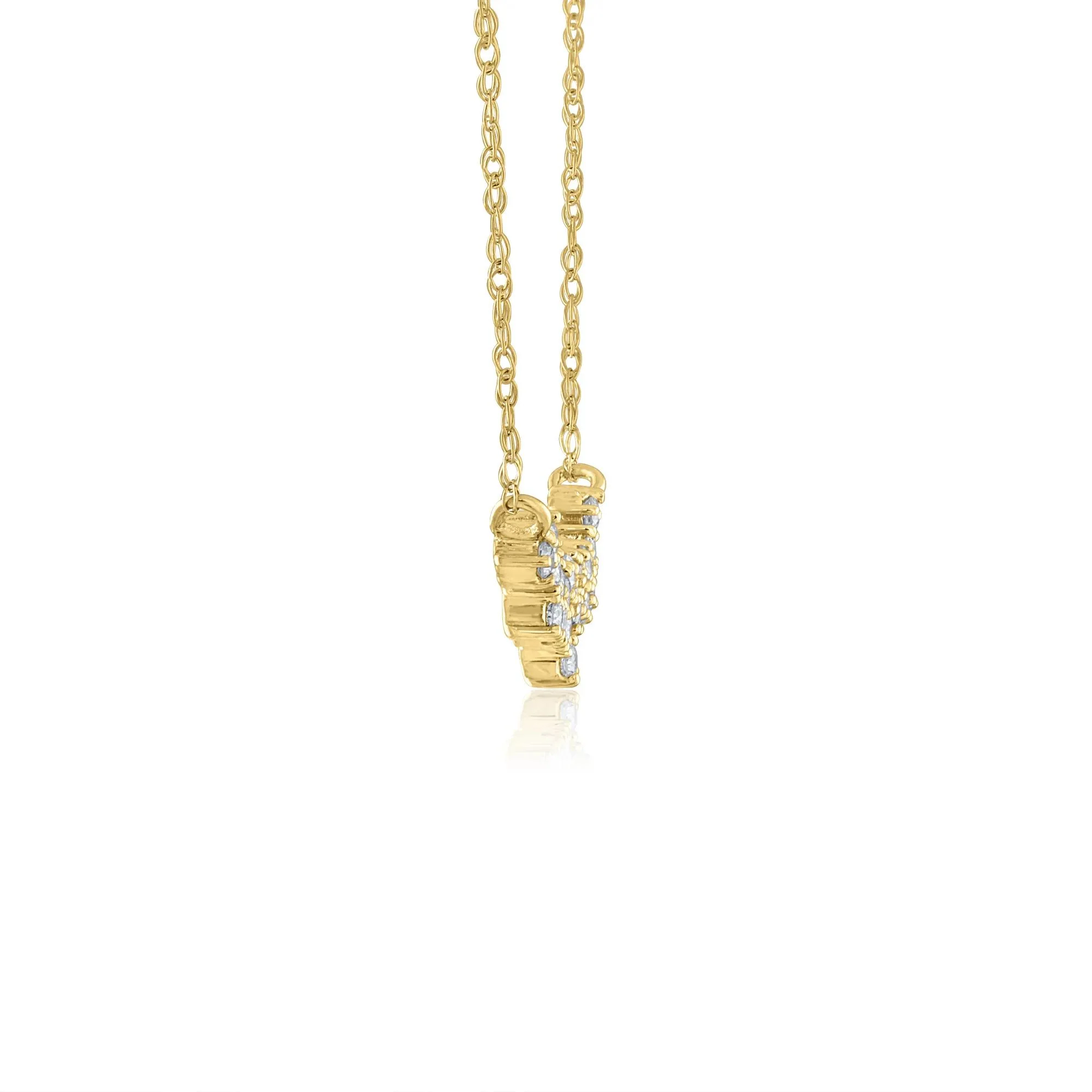 1/5 CT. Tw. Diamond Necklace 14K Yellow Gold Size 18" - Image 2