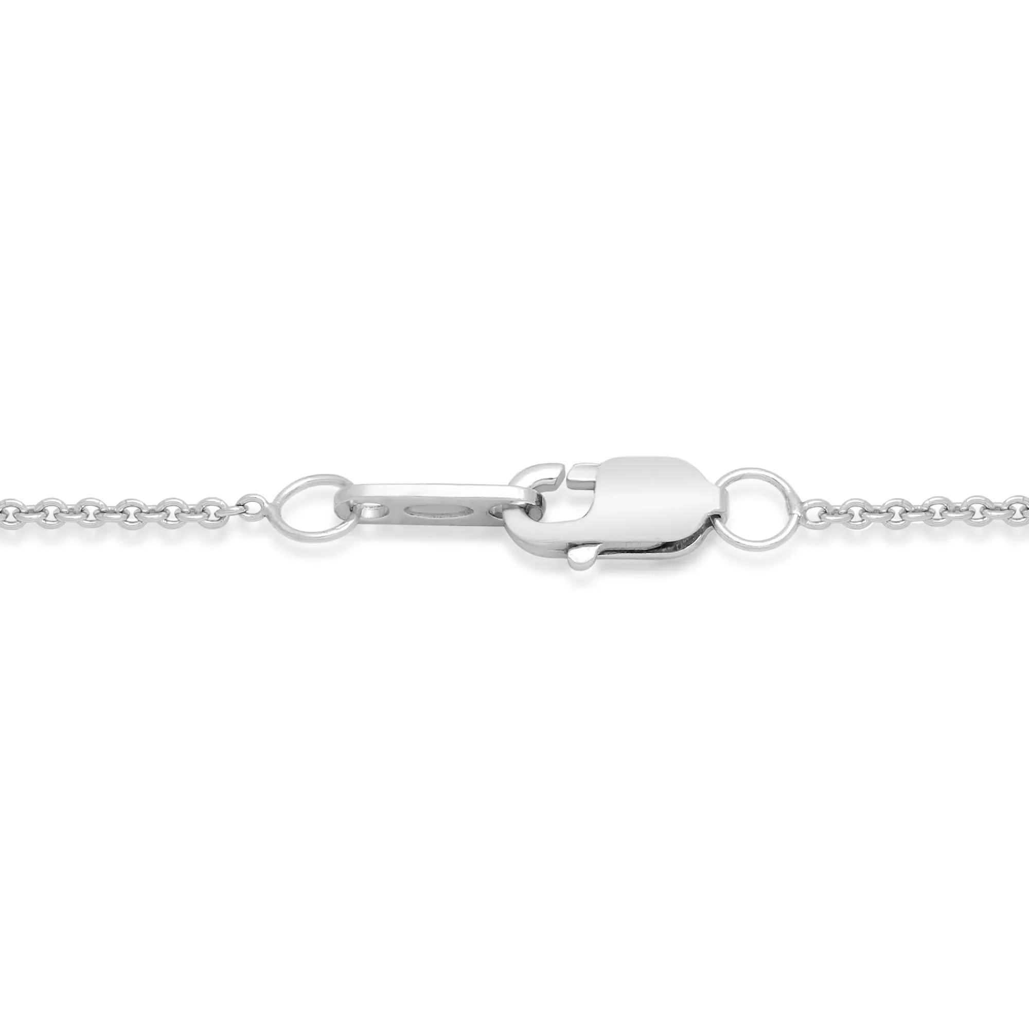 Diamond Accent Pendant Necklace .925 Sterling Silver White Size 18" - Image 3