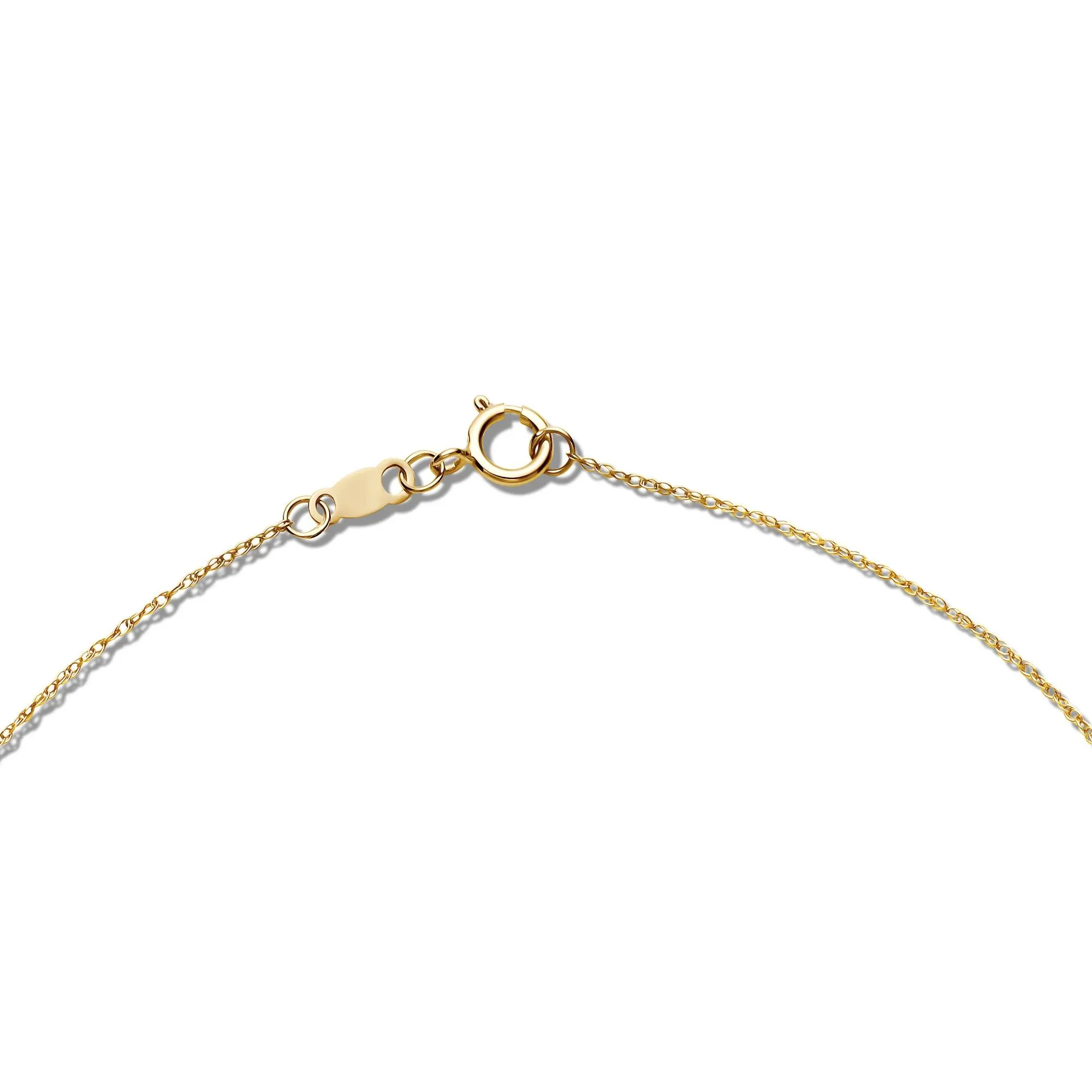 Lab Grown Diamond Three-Stone Pendant Necklace 14K Gold Yellow Size 18" - Image 3