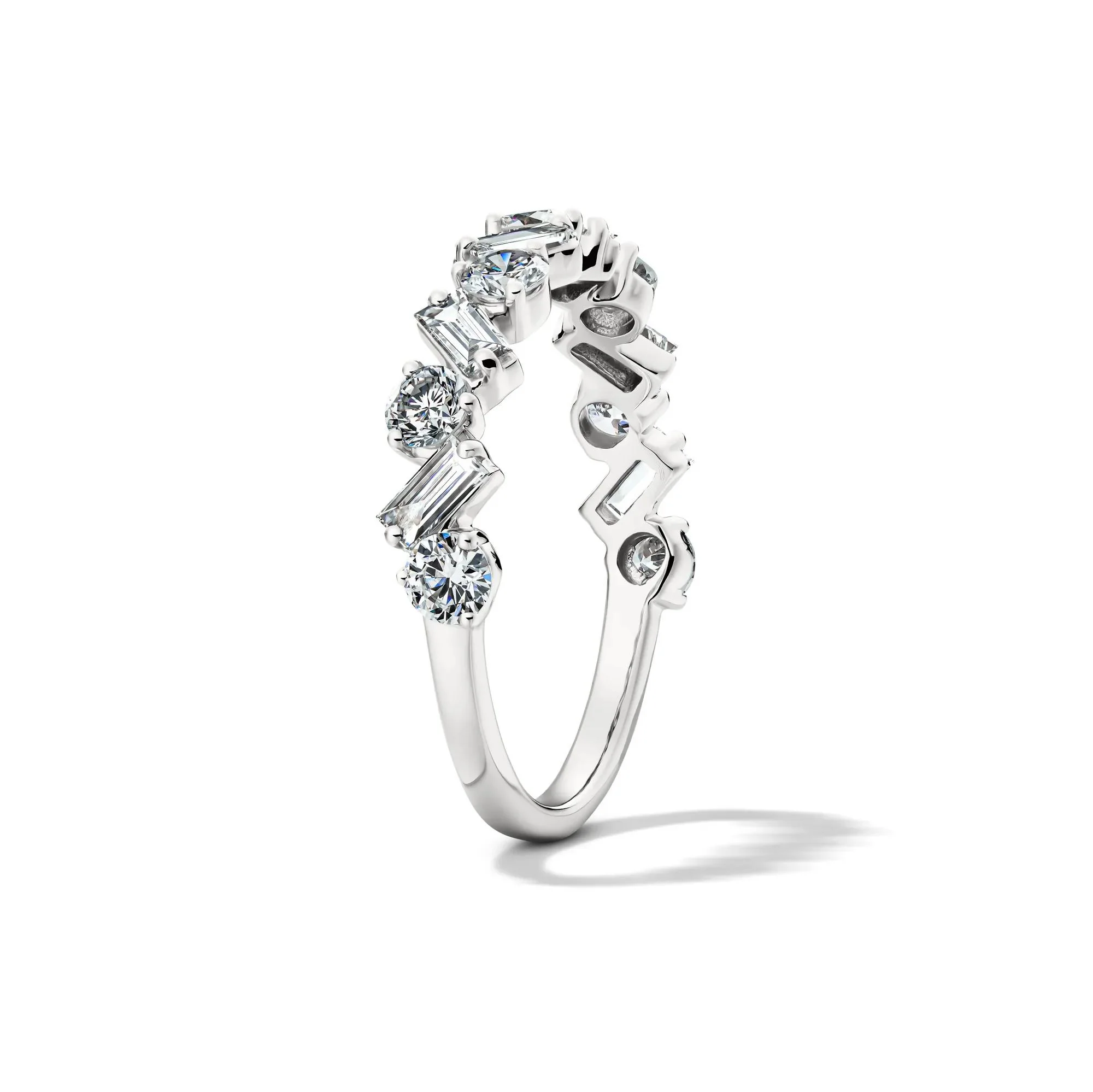 1 CT. Tw. Lab Grown Diamond Ring 14K White Gold Size 7.5 2mm - Image 3