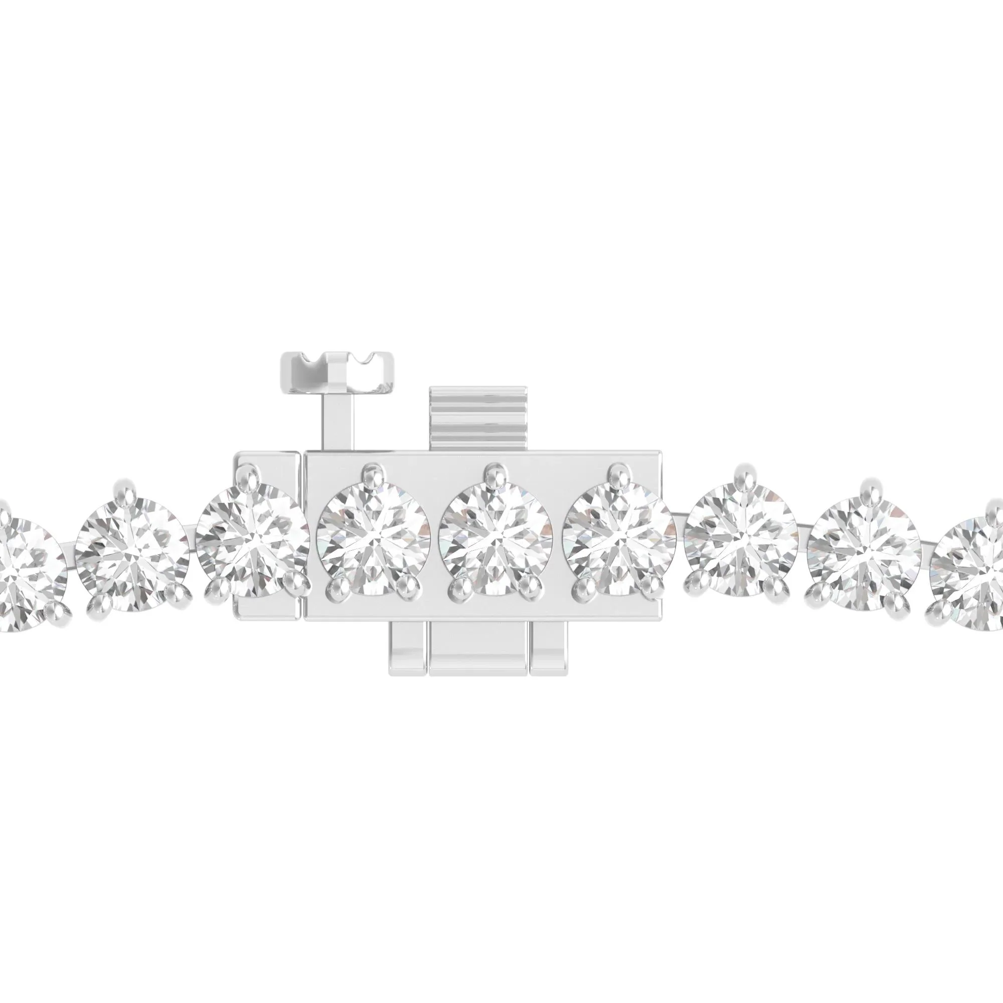 20 CT. Tw. Lab Grown Diamond Riviera Necklace 14K White Gold Size 16" - Image 3