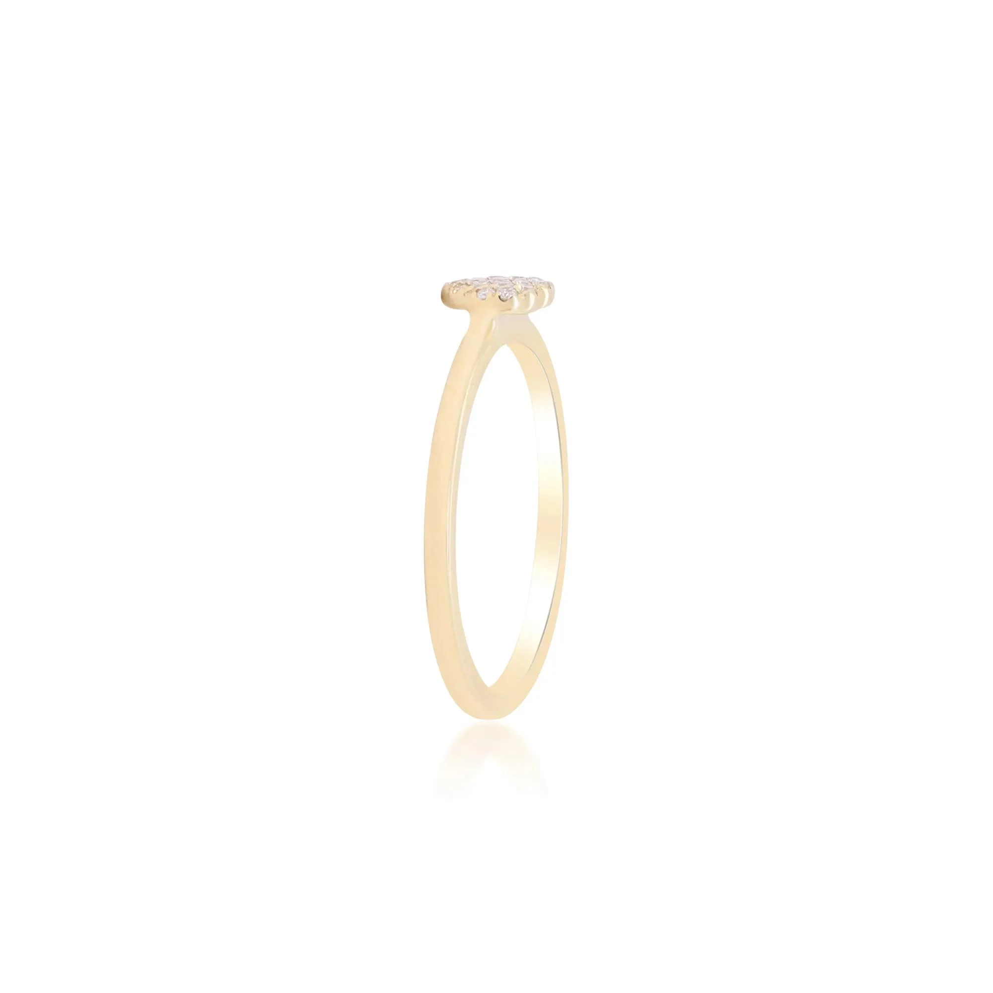 Diamond Accent Star Ring 10K Yellow Gold Round Brilliant Cut Size 5 2mm - Image 3
