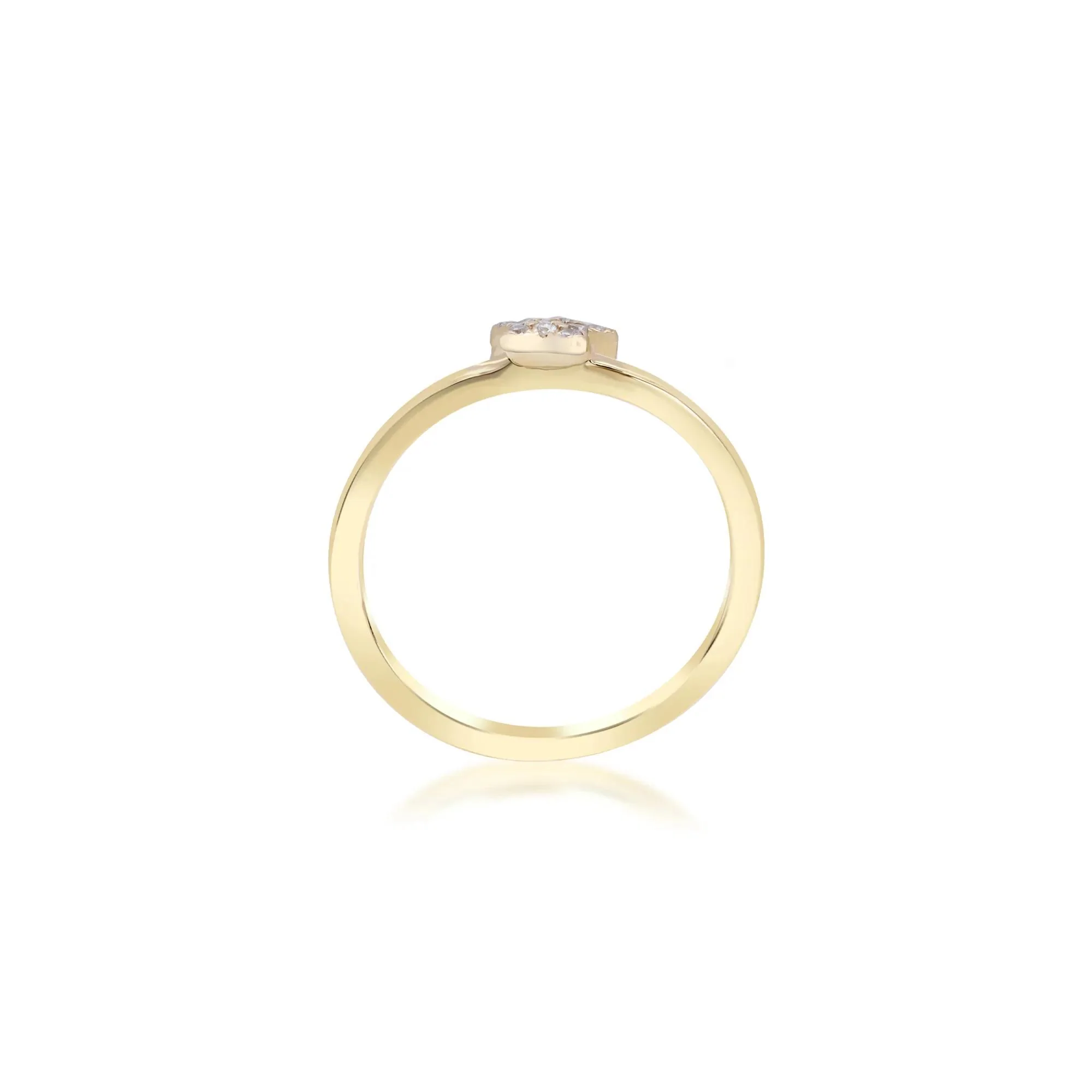 Diamond Accent Star Ring 10K Yellow Gold Round Brilliant Cut Size 6 2mm - Image 2