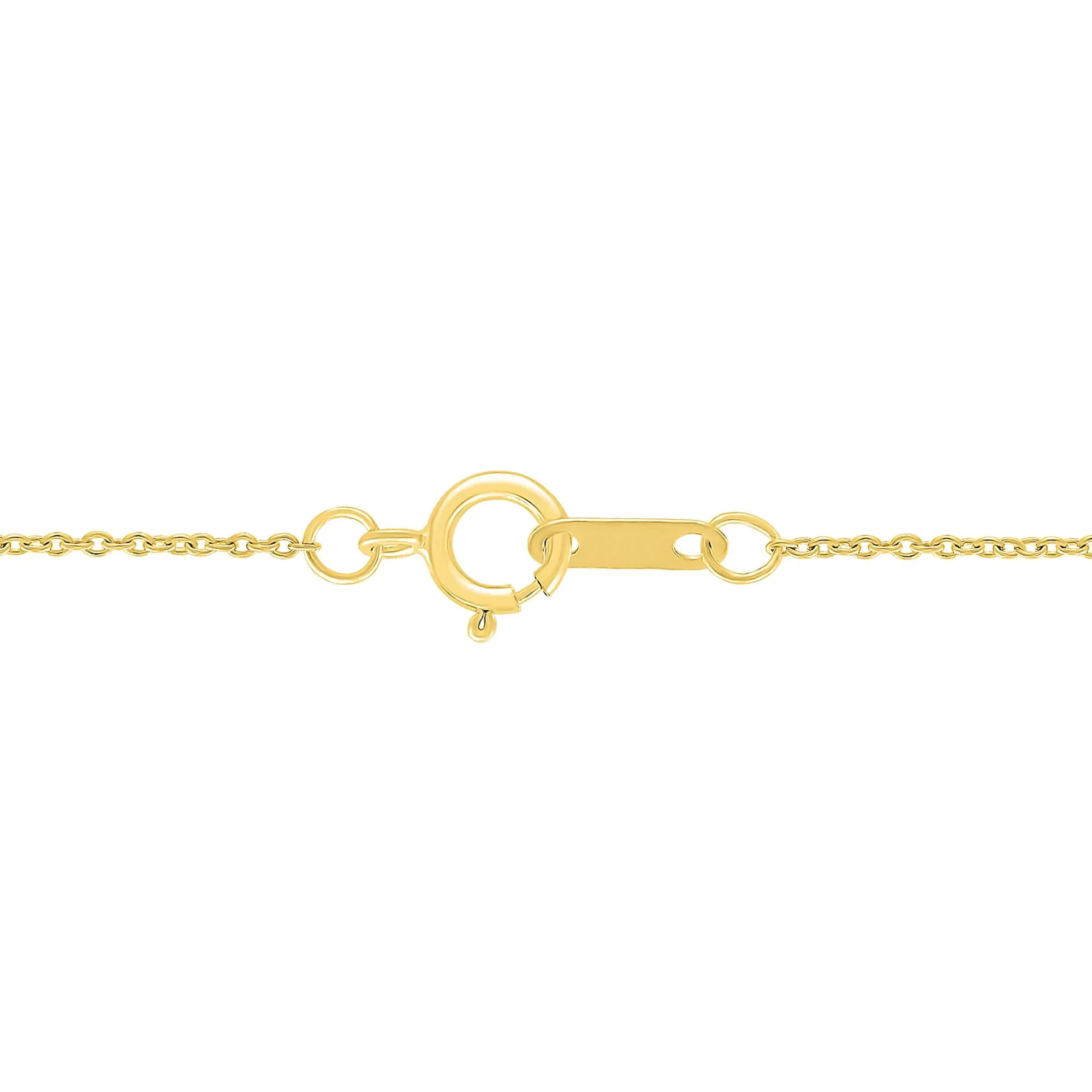 1/10 CT. Tw. Diamond Xo Frontal Necklace 10K Yellow Gold Size 17.5" - Image 3