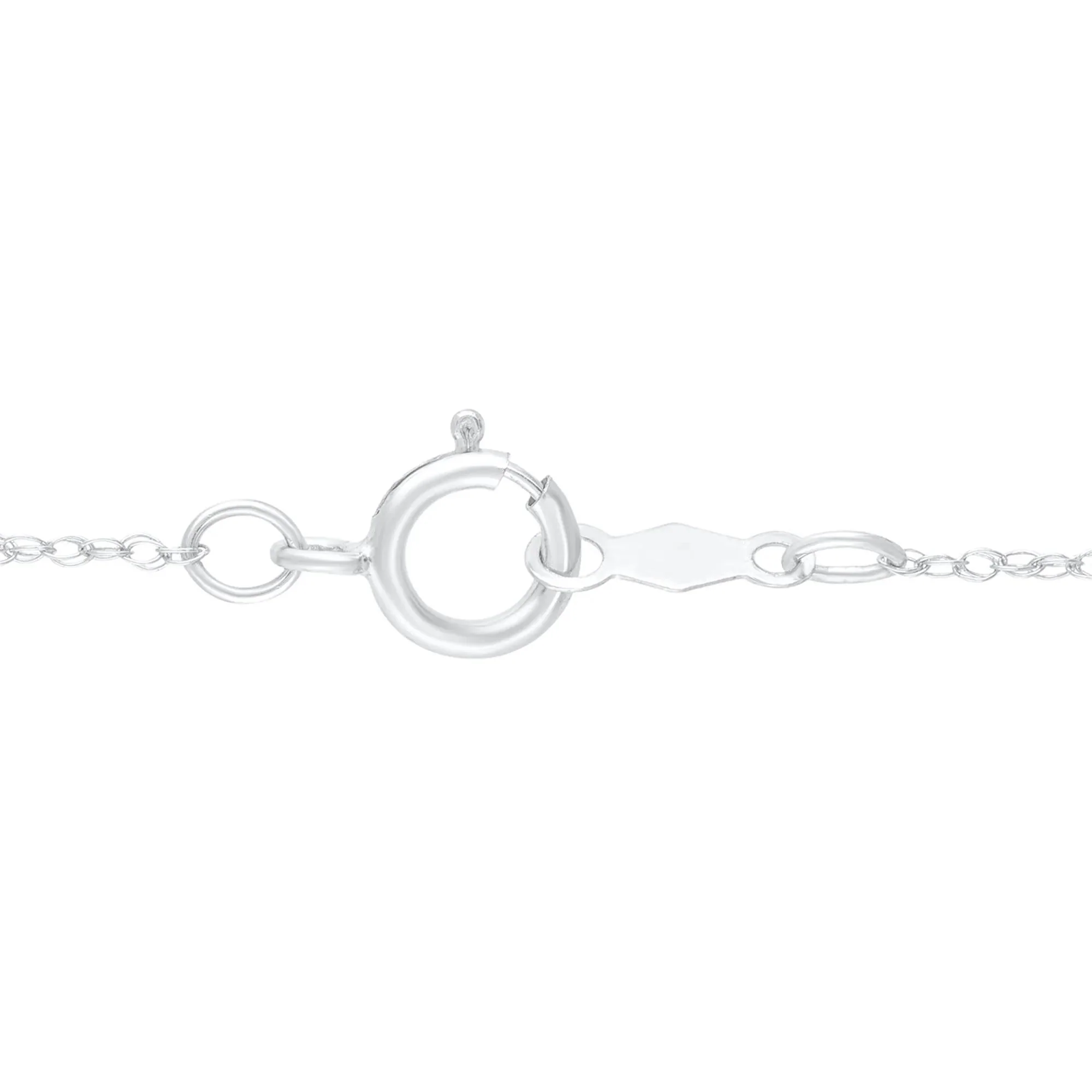 1/4 CT. Tw. Diamond Single-Prong Heart Pendant Necklace 10K White Gold Size 18" - Image 2