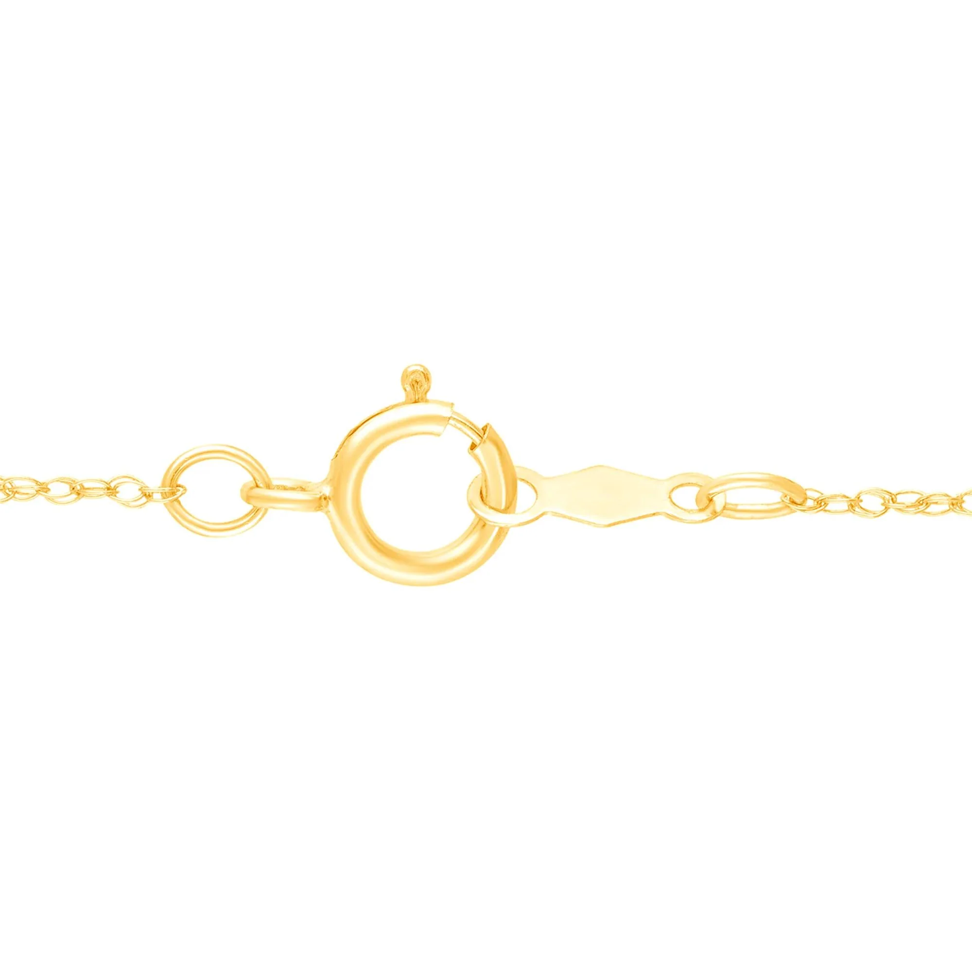 1/4 CT. Tw. Diamond Heart Pendant Necklace 10K Yellow Gold Size 18" - Image 3