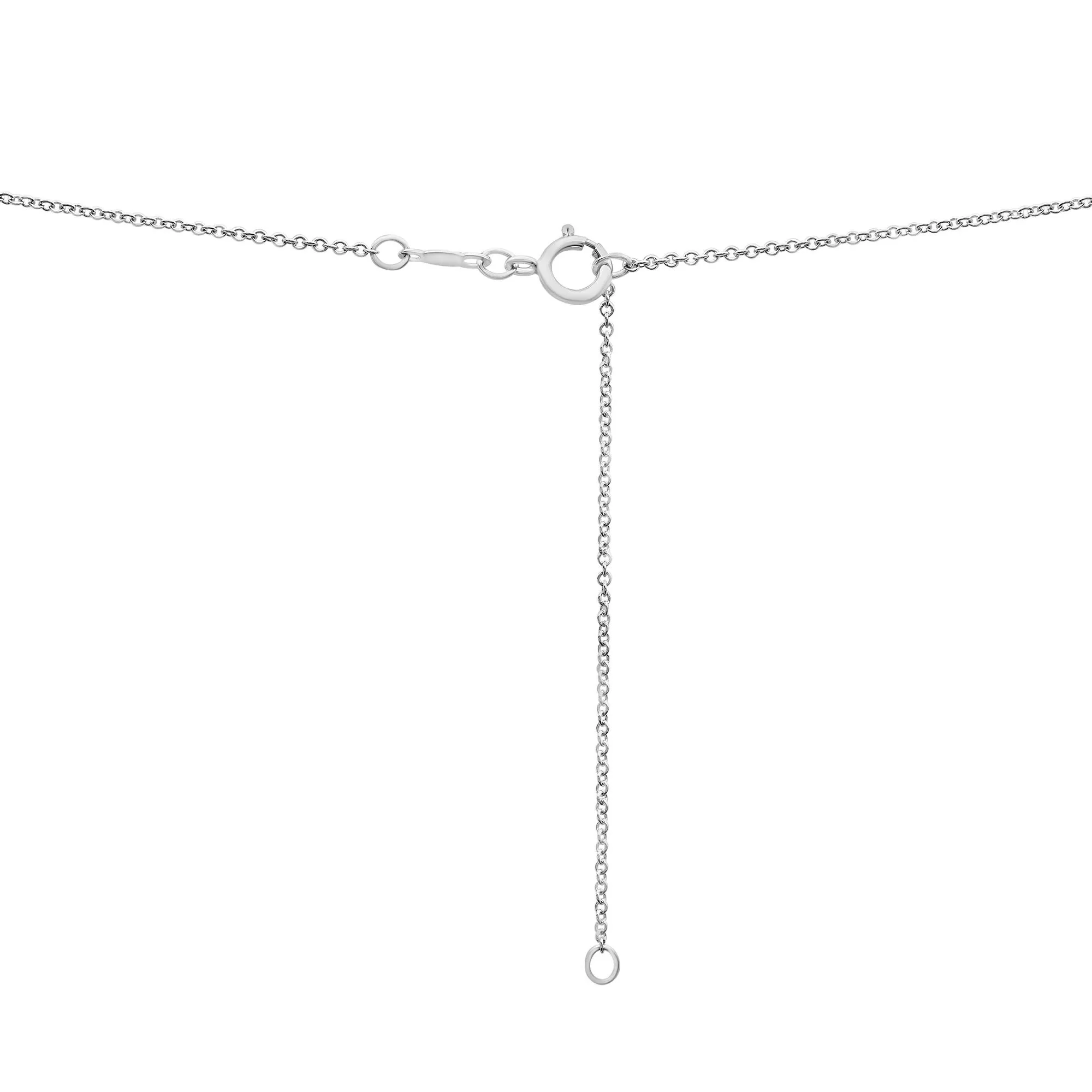 Mini Puff Heart Diamond Accent Pendant Necklace .925 Sterling Silver White Size 18" - Image 4