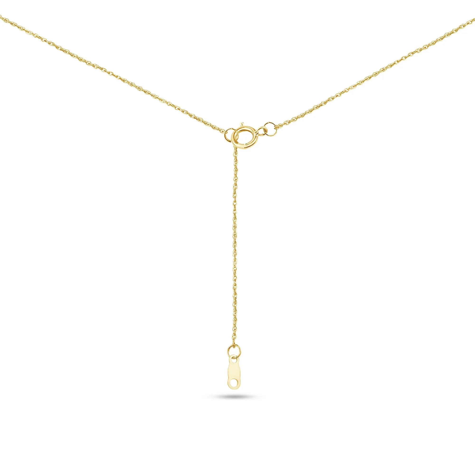 1 CT. Tw. Lab Grown Diamond Three-Stone Necklace 14K Yellow Gold Size 18" - Image 3
