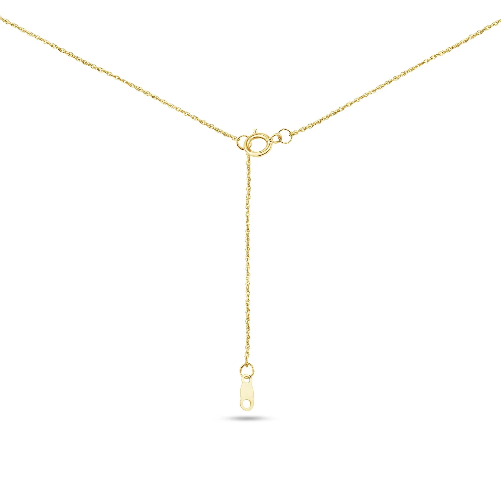 2 CT. Tw. Lab Grown Diamond Three-Stone Necklace 14K Yellow Gold Size 18" - Image 3