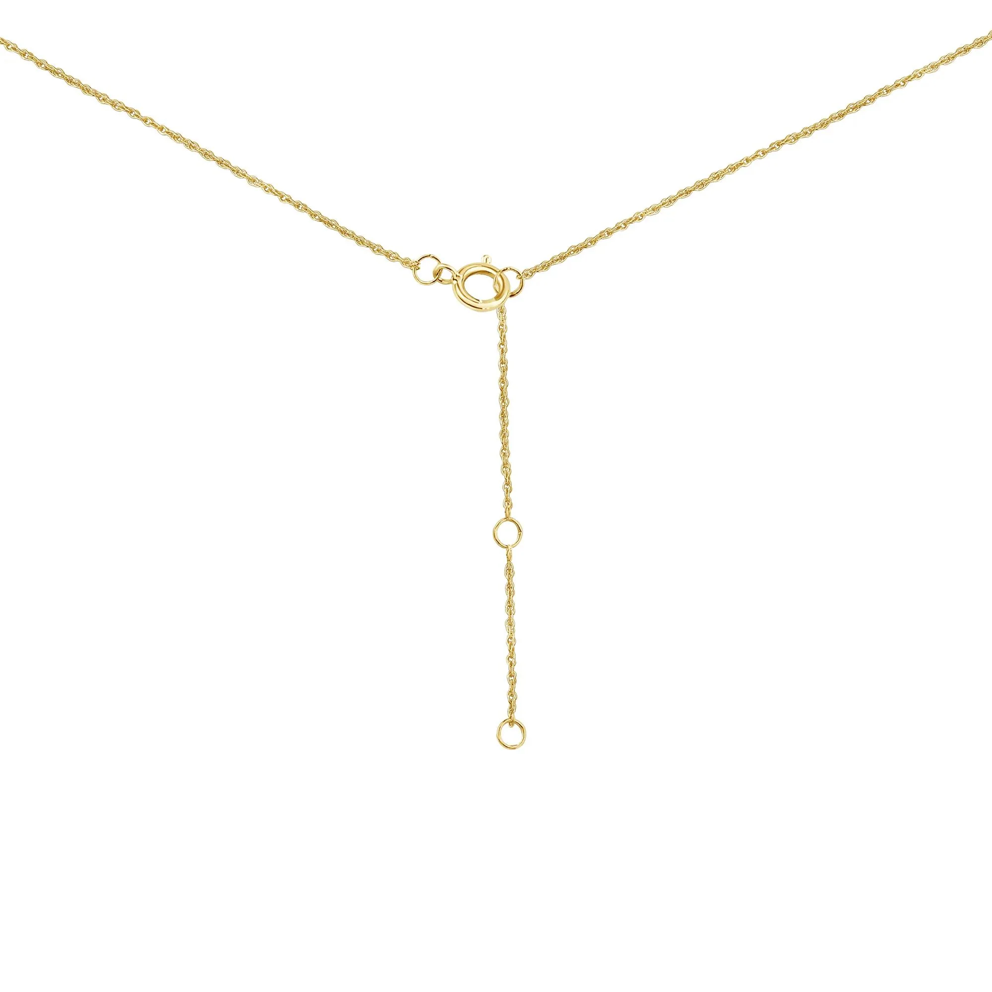 1 CT. Tw. Lab Grown Graduated Diamond Necklace 14K Yellow Gold Size 18" - Image 3