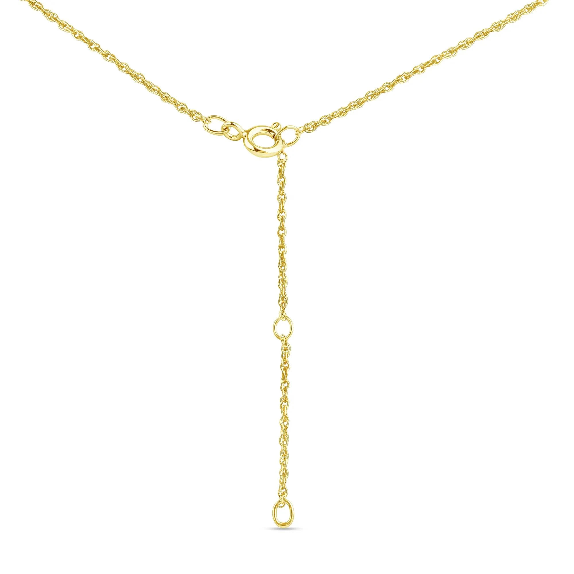 1/2 CT. Tw. Lab Grown Graduated Diamond Necklace 14K Yellow Gold Size 18" - Image 3