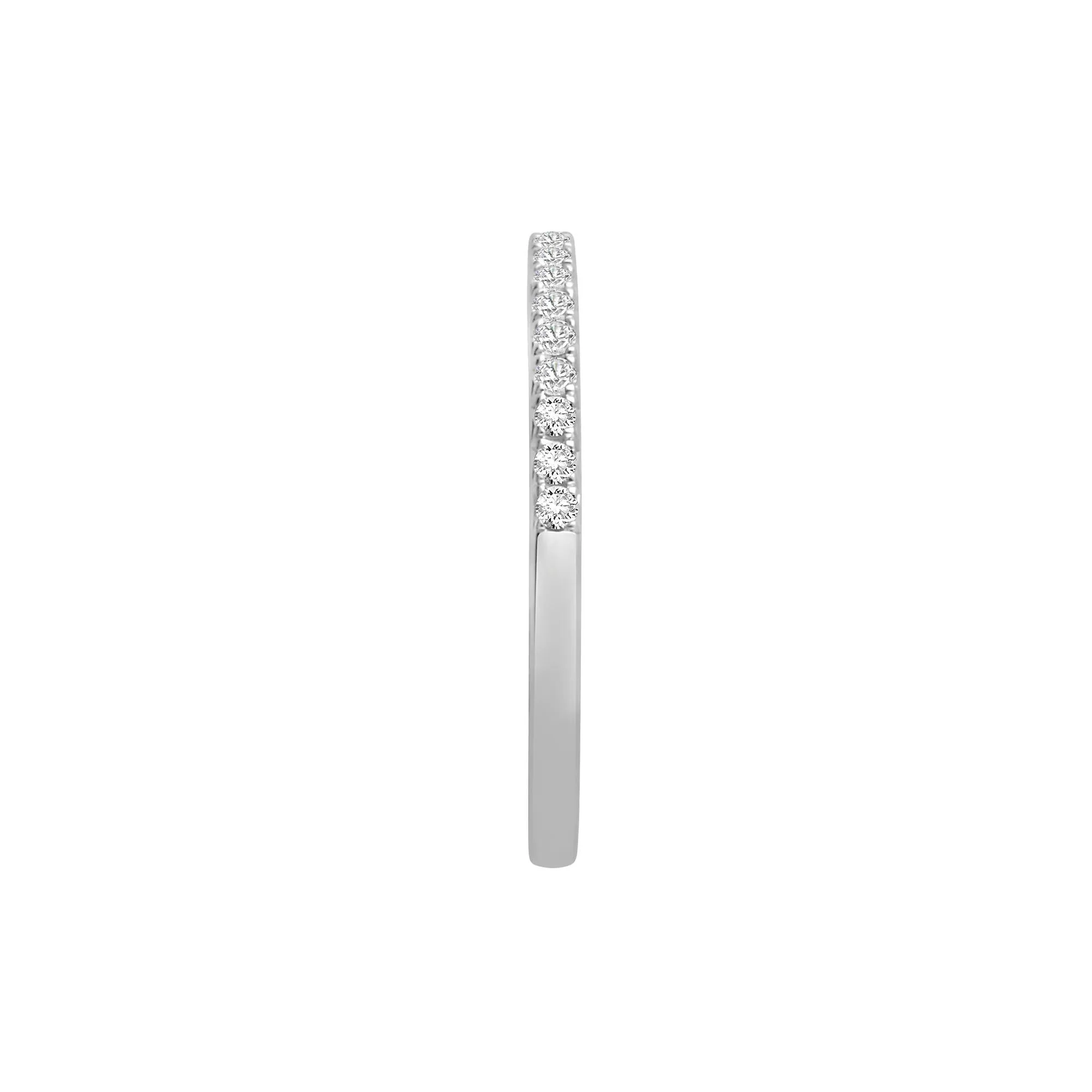 1/4 CT. Tw. Lab Grown Diamond Anniversary Band Ring 14K White Gold Round Brilliant Cut Size 7 - Image 3