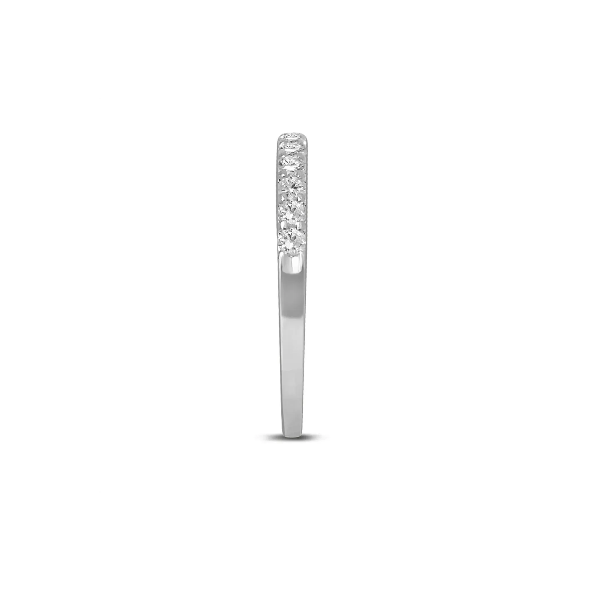 1/3 CT. Tw. Diamond Anniversary Band Ring 10K White Gold Round Brilliant Cut Size 7.5 - Image 3