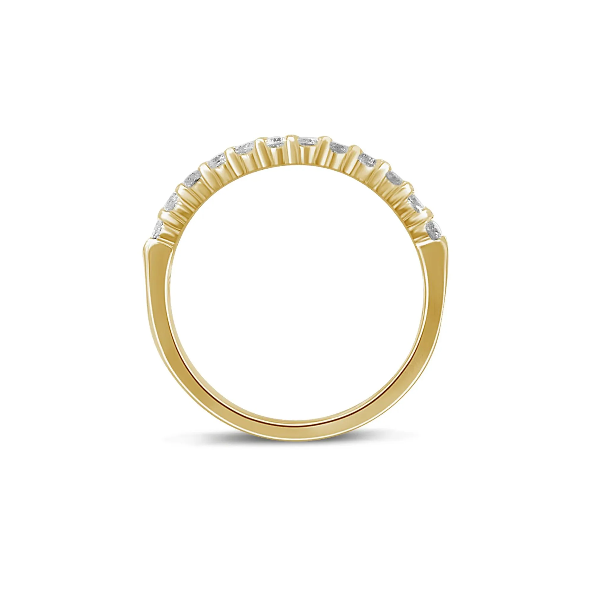 1/3 CT. Tw. Diamond Anniversary Band Ring 10K Yellow Gold Size 7.5 - Image 2