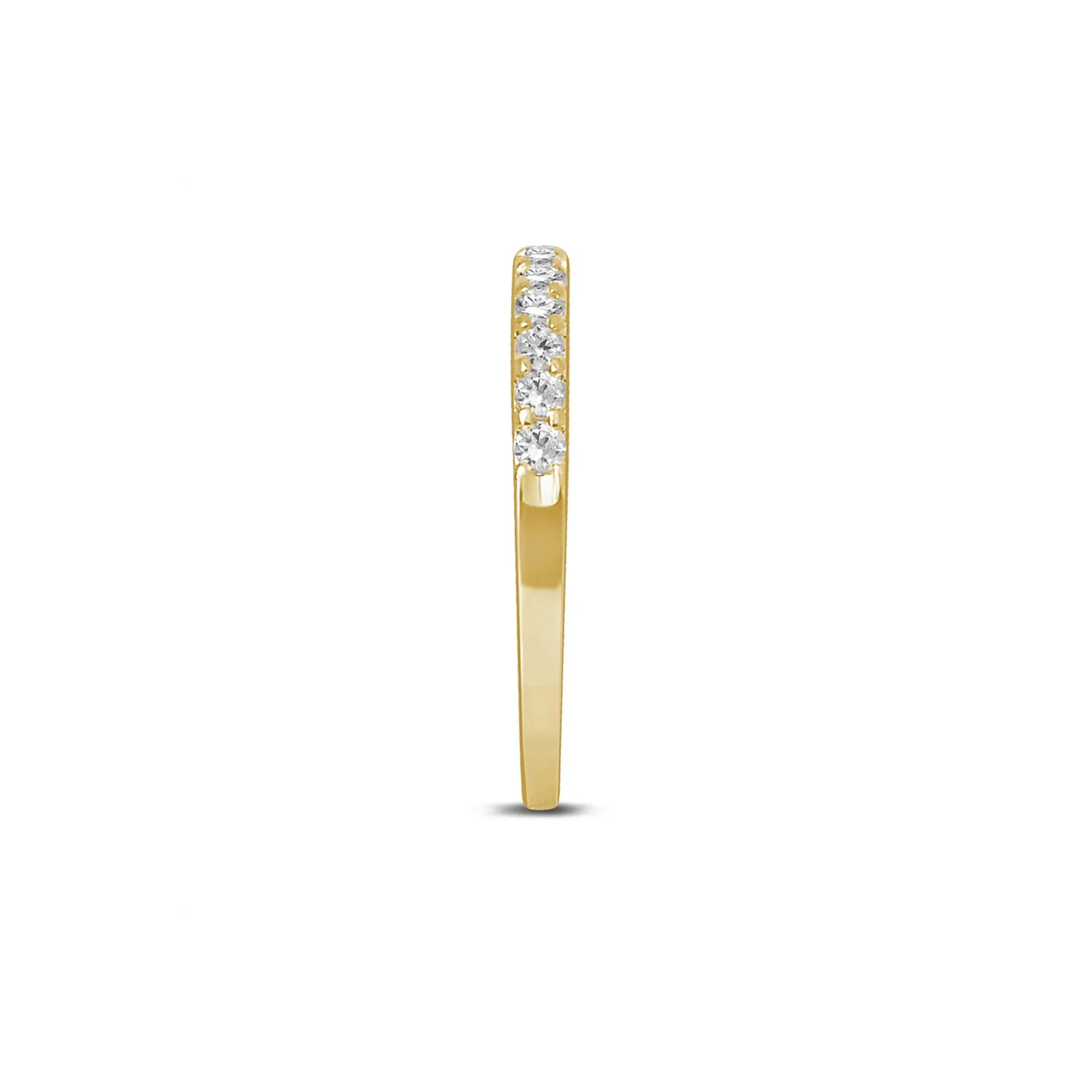 1/3 CT. Tw. Diamond Anniversary Band Ring 10K Yellow Gold Size 7.5 - Image 3