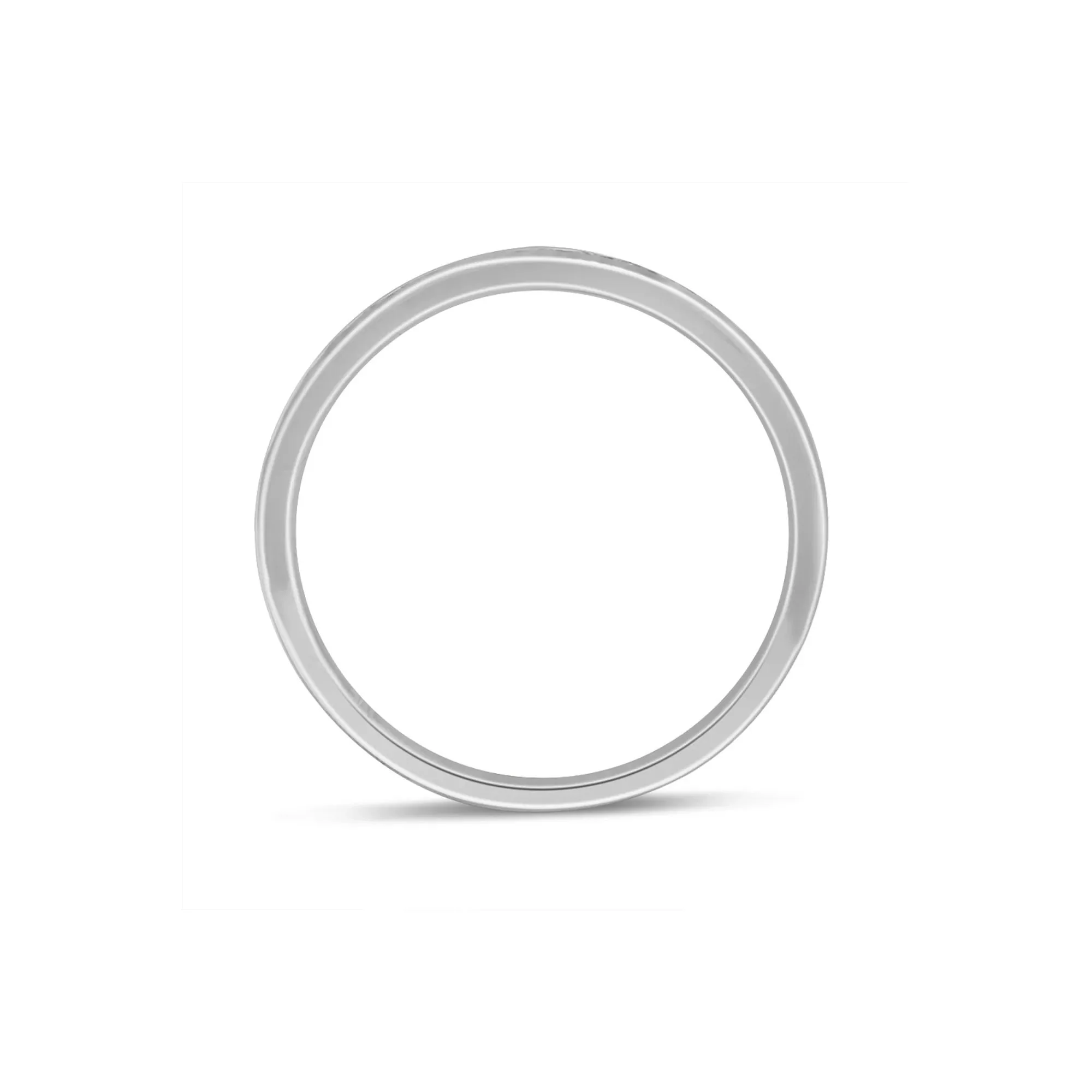 1/7 CT. Tw. Channel-Set Diamond Wedding Band Ring 10K White Gold Round Brilliant Cut Size 9 - Image 2