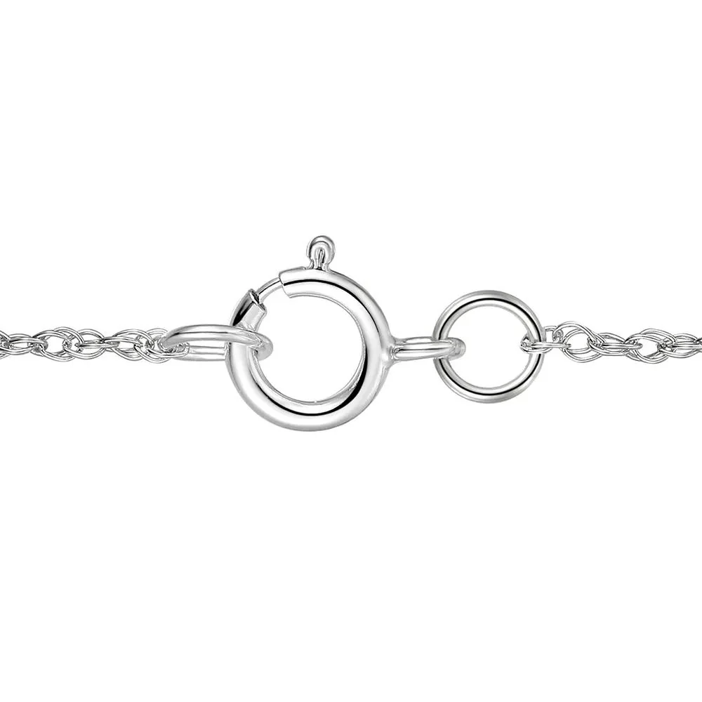 1/2 CT. Tw. Diamond Cross Pendant Necklace with Loop Design 10K White Gold Size 18" - Image 3