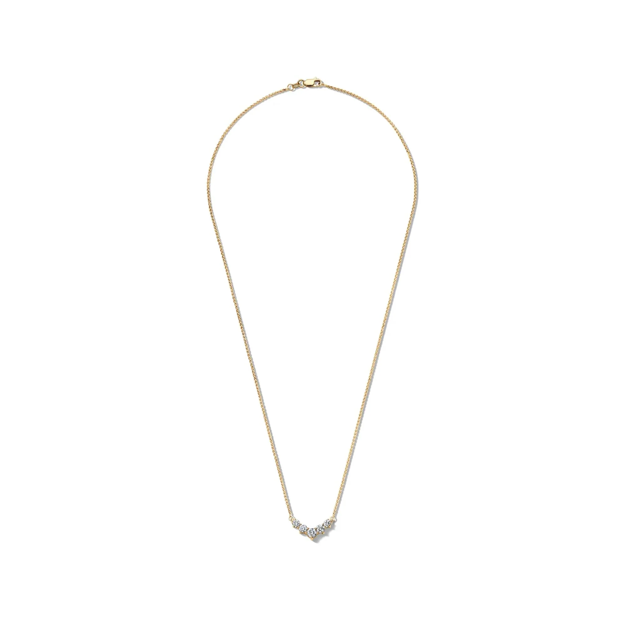 1 CT. Tw. Diamond Necklace 14K Yellow Gold Size 17.5" - Image 2
