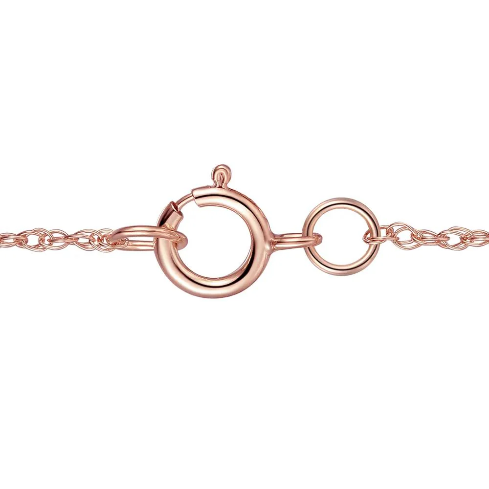 1/4 CT. Tw. Pear-Shaped Morganite & Diamond Halo Pendant Necklace 10K Rose Gold Size 18" - Image 3