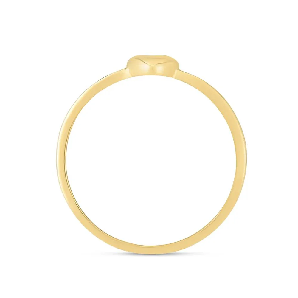 Heart Stacking Ring 14K Yellow Gold Size 7 - Image 2
