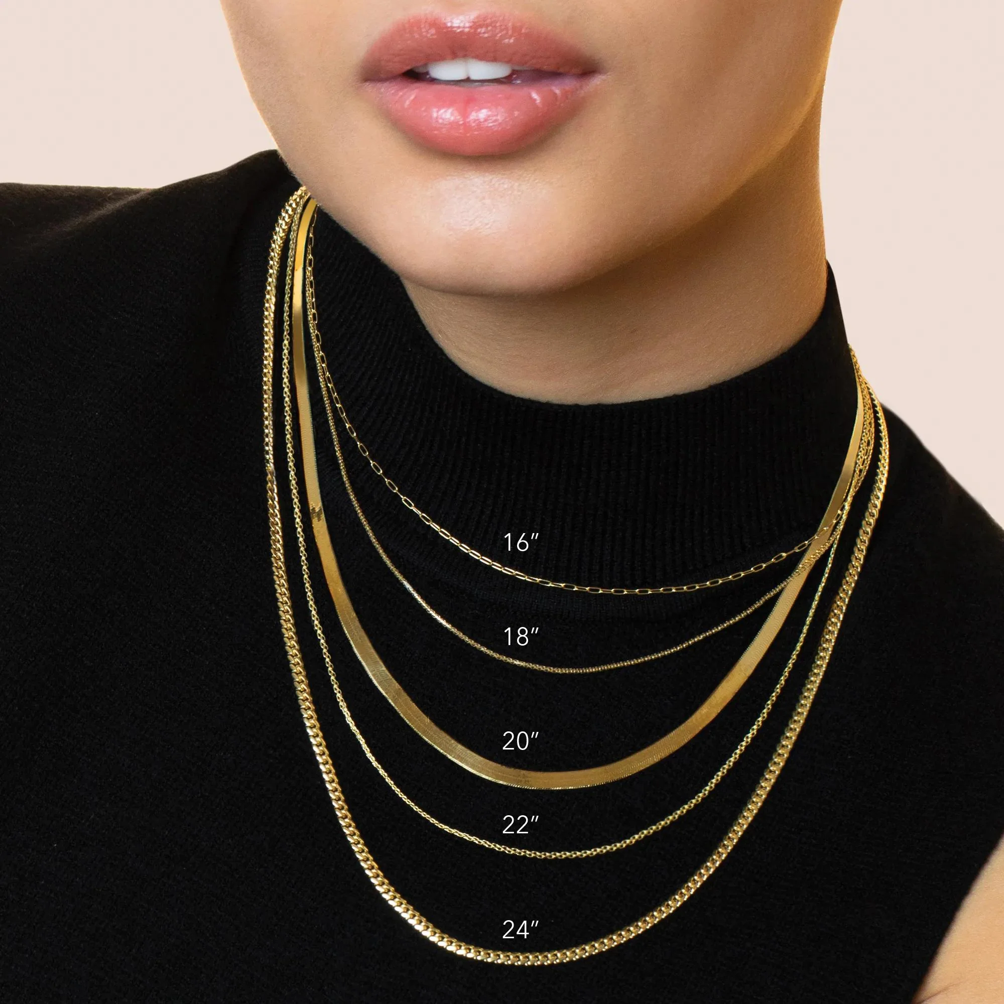Rolo Chain 14K Yellow Gold Necklace Size 16" - Image 3