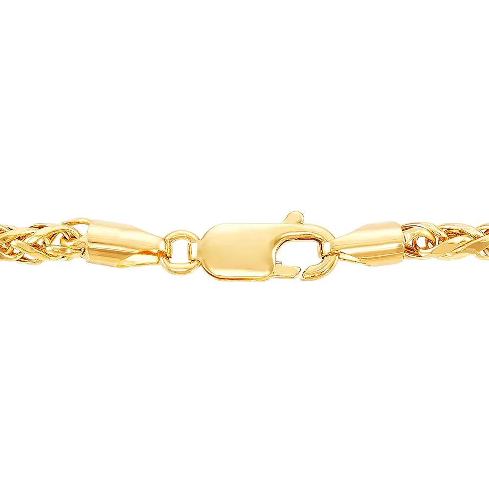 Wheat Chain 14K Yellow Gold Necklace Size 22" - Image 2